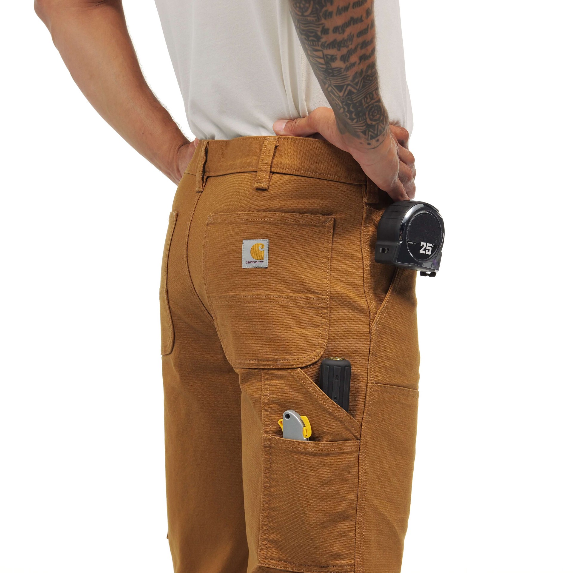 slide 2 of 6, Carhartt Men's Relaxed Fit Carhartt Brown Canvas Work pants ( 38 x 34 ), 1 ct
