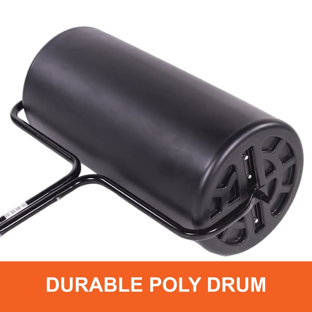 slide 6 of 6, Agri-Fab This 18-in x 36-in Poly Tow Lawn Roller Is Perfect For Flattening Your Yard From The Effects Of Moles, Gophers, Yard Pests and Frost Heave In Northern Climates. Fill The Drum with Water Up To 400 Pounds To Flatten The High Spots On Your Lawn., 1 ct