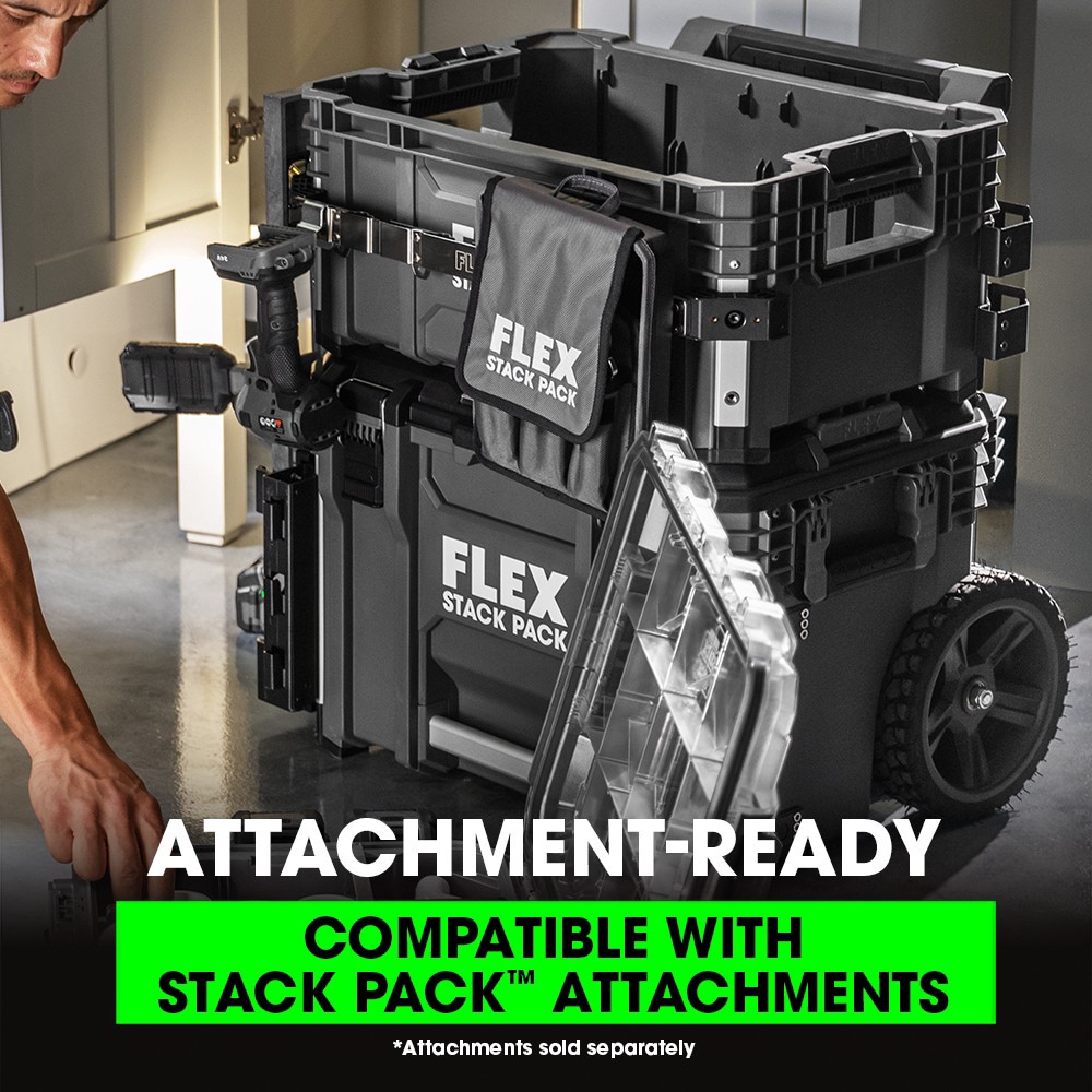 slide 3 of 6, FLEX STACK PACK 15.4-in W x 10.3-in H x 21.9-in D Polypropylene Tool Box, 1 ct