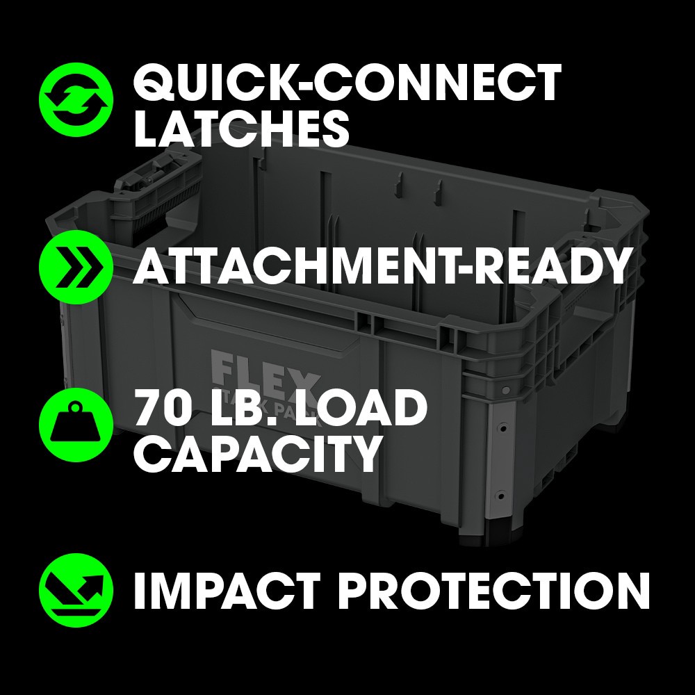 slide 4 of 6, FLEX STACK PACK 15.4-in W x 10.3-in H x 21.9-in D Polypropylene Tool Box, 1 ct