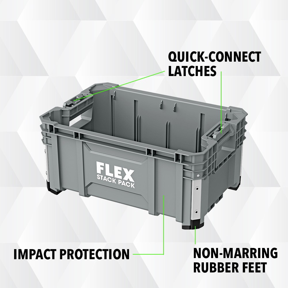 slide 5 of 6, FLEX STACK PACK 15.4-in W x 10.3-in H x 21.9-in D Polypropylene Tool Box, 1 ct