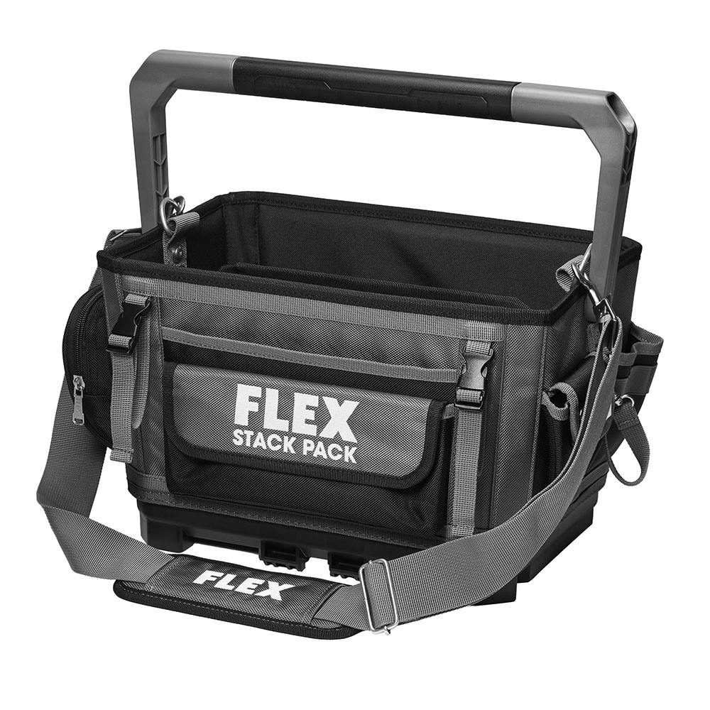 slide 1 of 6, FLEX STACK PACK Gray Ballistic polyester 10.6-in W x 15.7-in D x 15.4-in L Tool tote, 1 ct