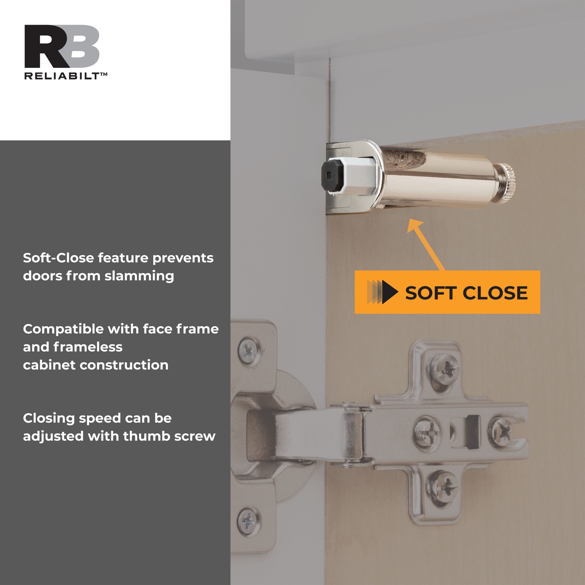 slide 5 of 6, RELIABILT 2 -Pack Silver Nickel Plated Door damper, 1 ct