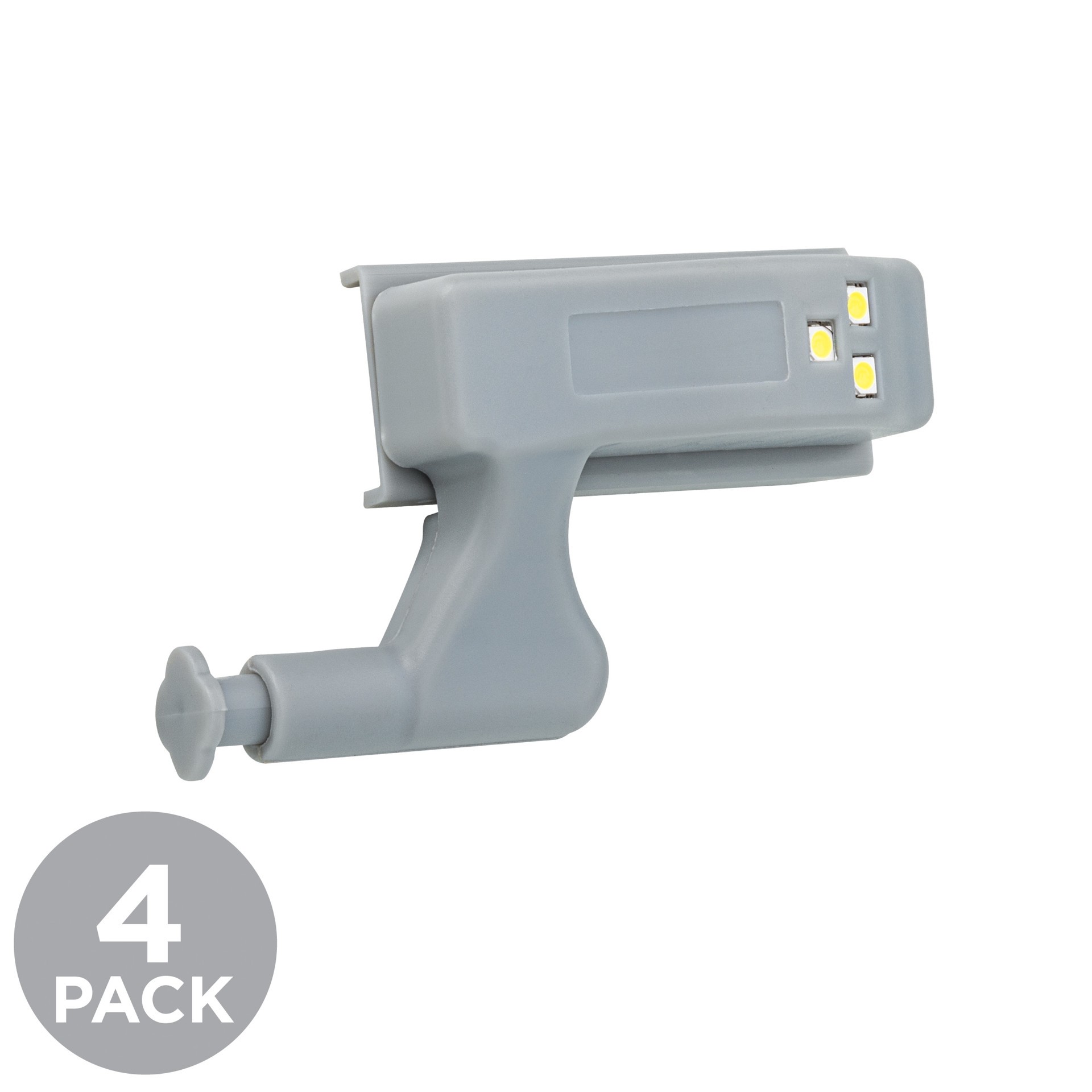 slide 1 of 6, RELIABILT LED 4 -Pack Gray Gray Cabinet hinge light, 1 ct