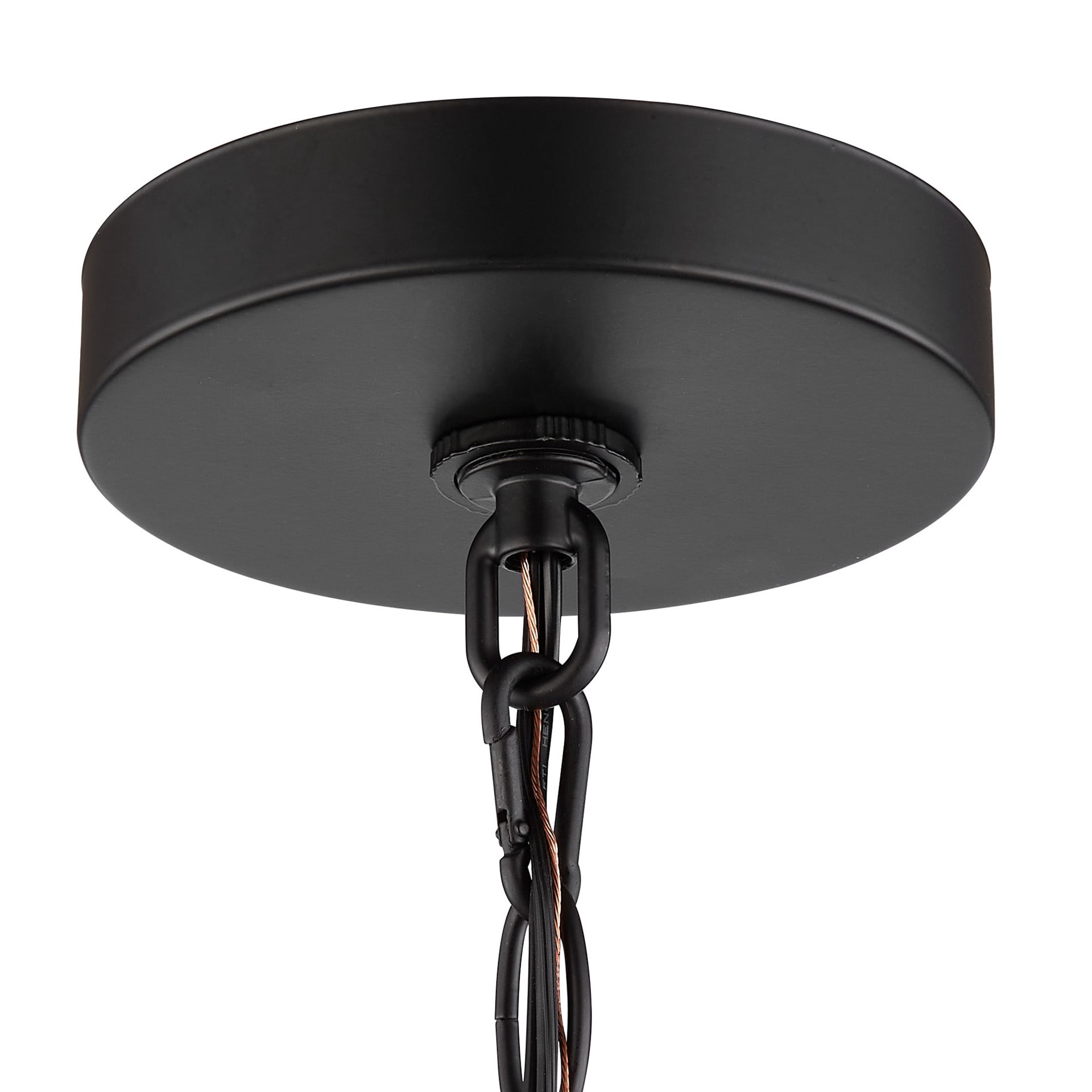 slide 3 of 6, allen + roth Hannah 6 -Light Matte black Transitional Cone Medium Hanging Pendant light, 1 ct