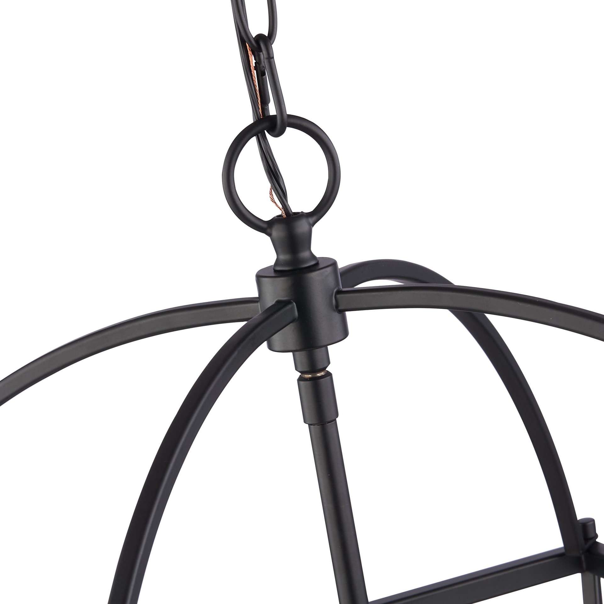 slide 5 of 6, allen + roth Hannah 6 -Light Matte black Transitional Cone Medium Hanging Pendant light, 1 ct