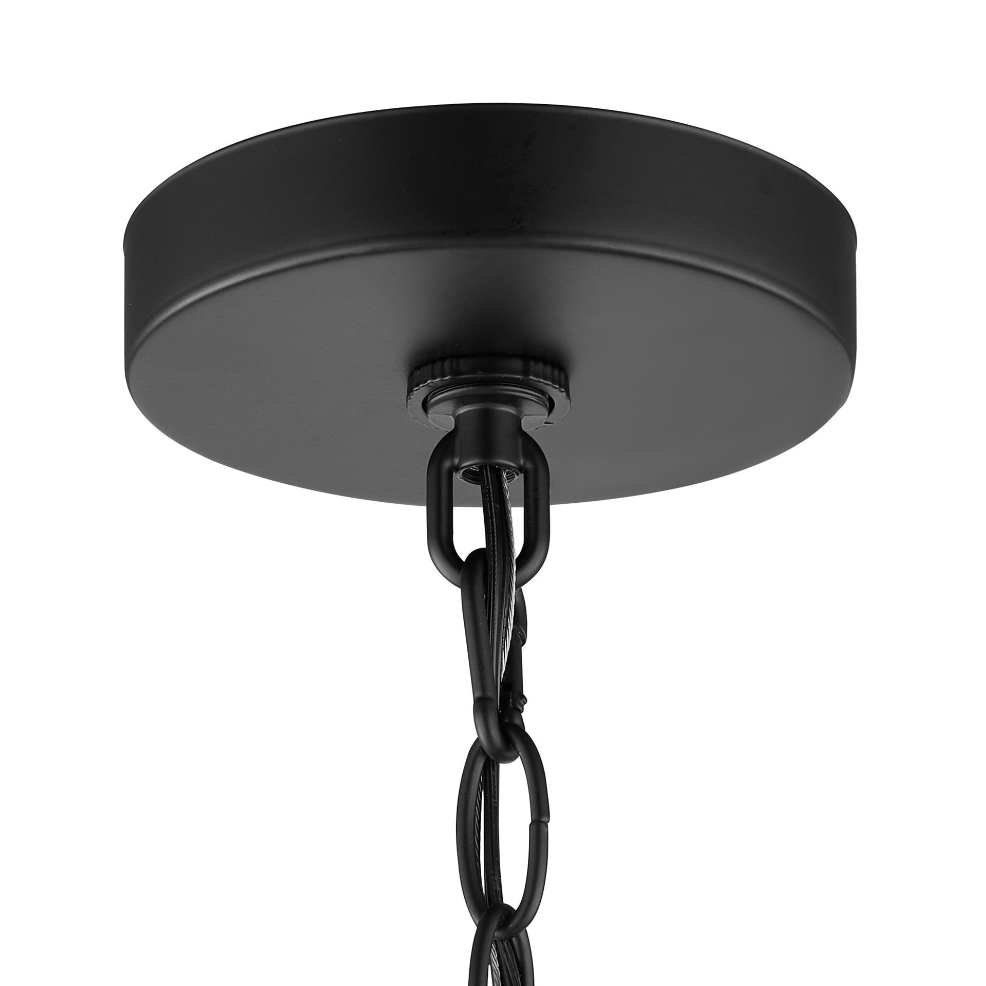 slide 3 of 6, allen + roth Hannah 8 -Light Matte Black Farmhouse Bare bulb For Use in Bedrooms, Dining Rooms, Foyers, Kitchens, Living Rooms Chandelier, 1 ct