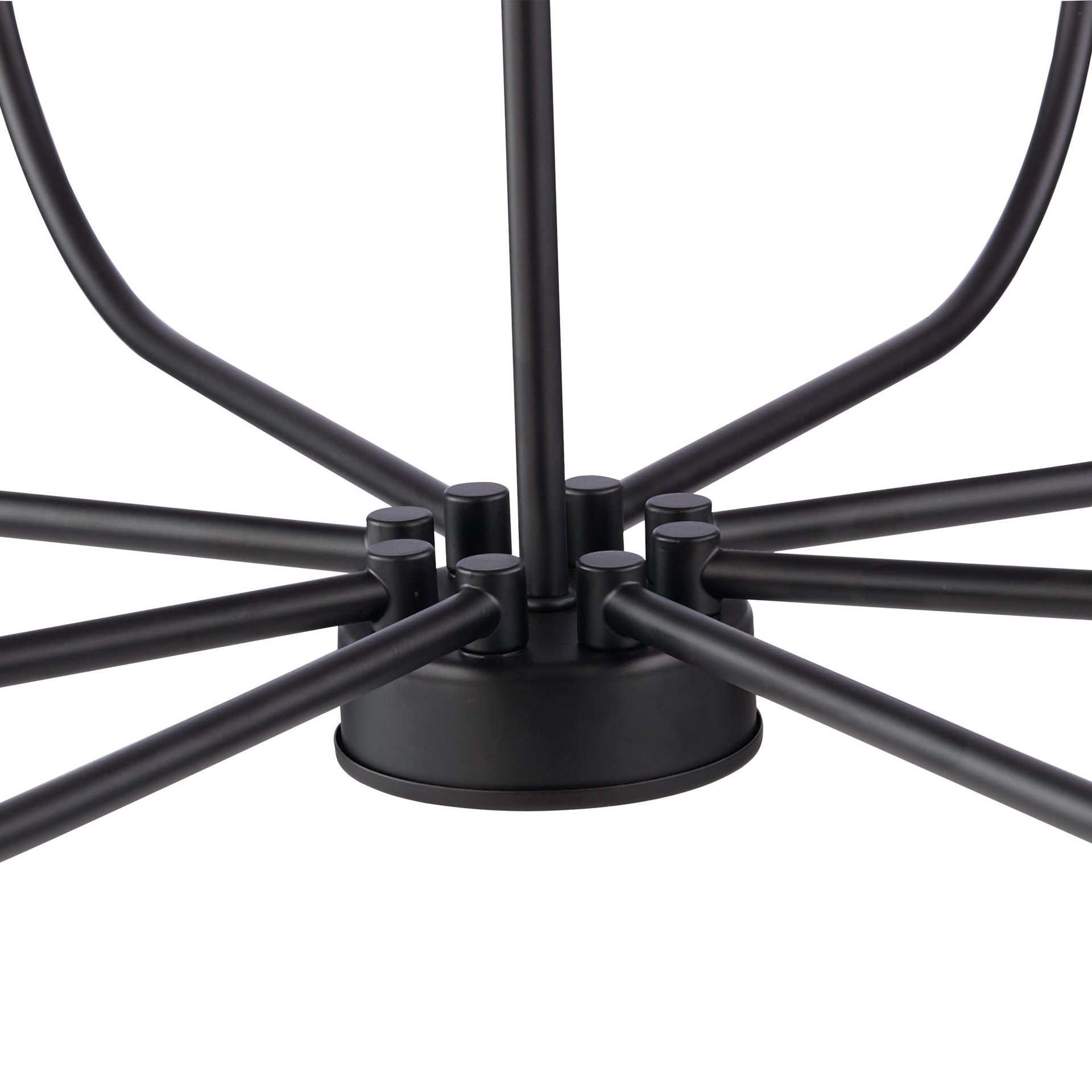 slide 4 of 6, allen + roth Hannah 8 -Light Matte Black Farmhouse Bare bulb For Use in Bedrooms, Dining Rooms, Foyers, Kitchens, Living Rooms Chandelier, 1 ct