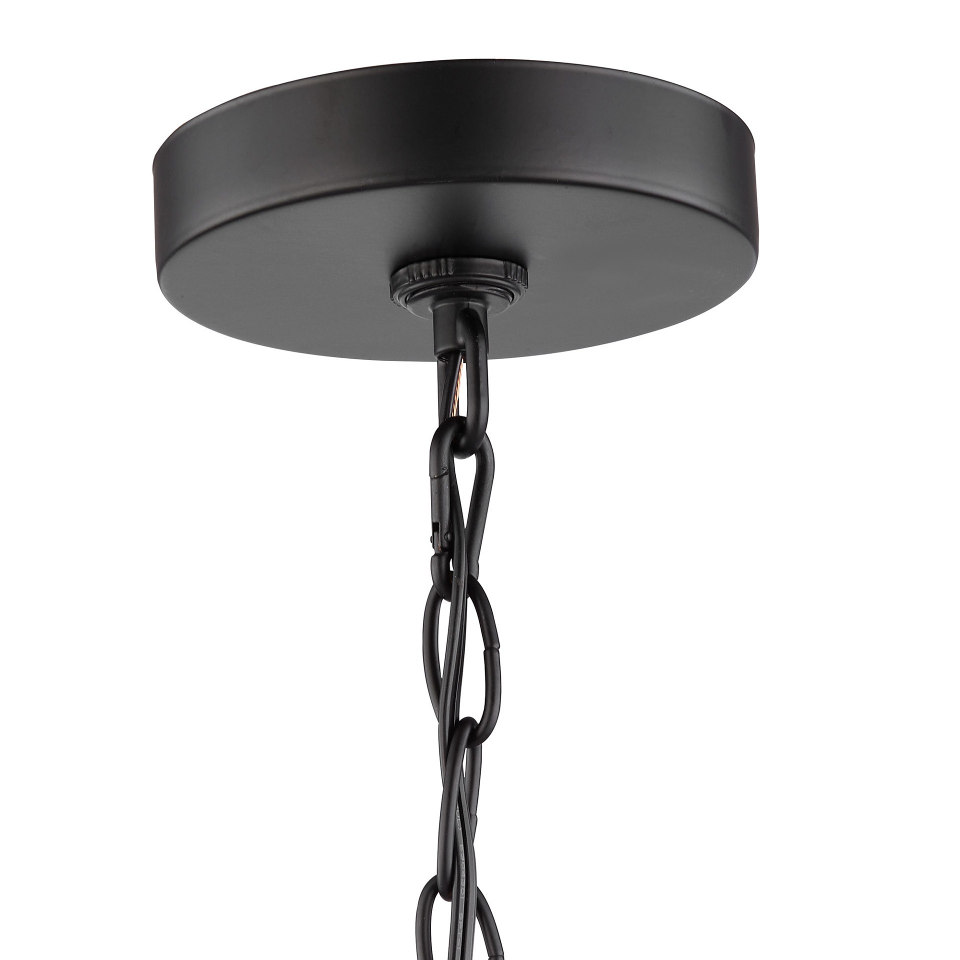 slide 3 of 6, allen + roth Hannah 4 -Light Matte black Transitional Cone Medium Hanging Pendant light, 1 ct