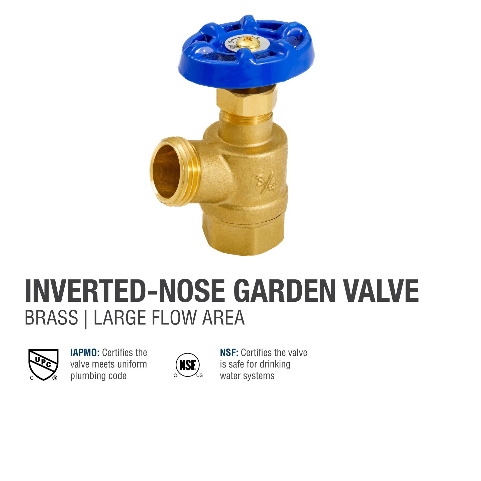 slide 6 of 6, RELIABILT 3/4-in FIP x 3/4-in MHT Brass Multi-Turn Inverted Nose Garden Valve, 1 ct