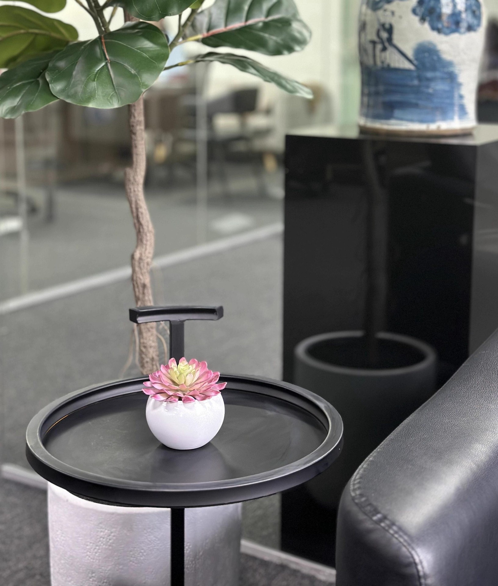 slide 3 of 6, Nearly Natural 5-in Green Indoor Desktop Succulent Artificial plant, 1 ct