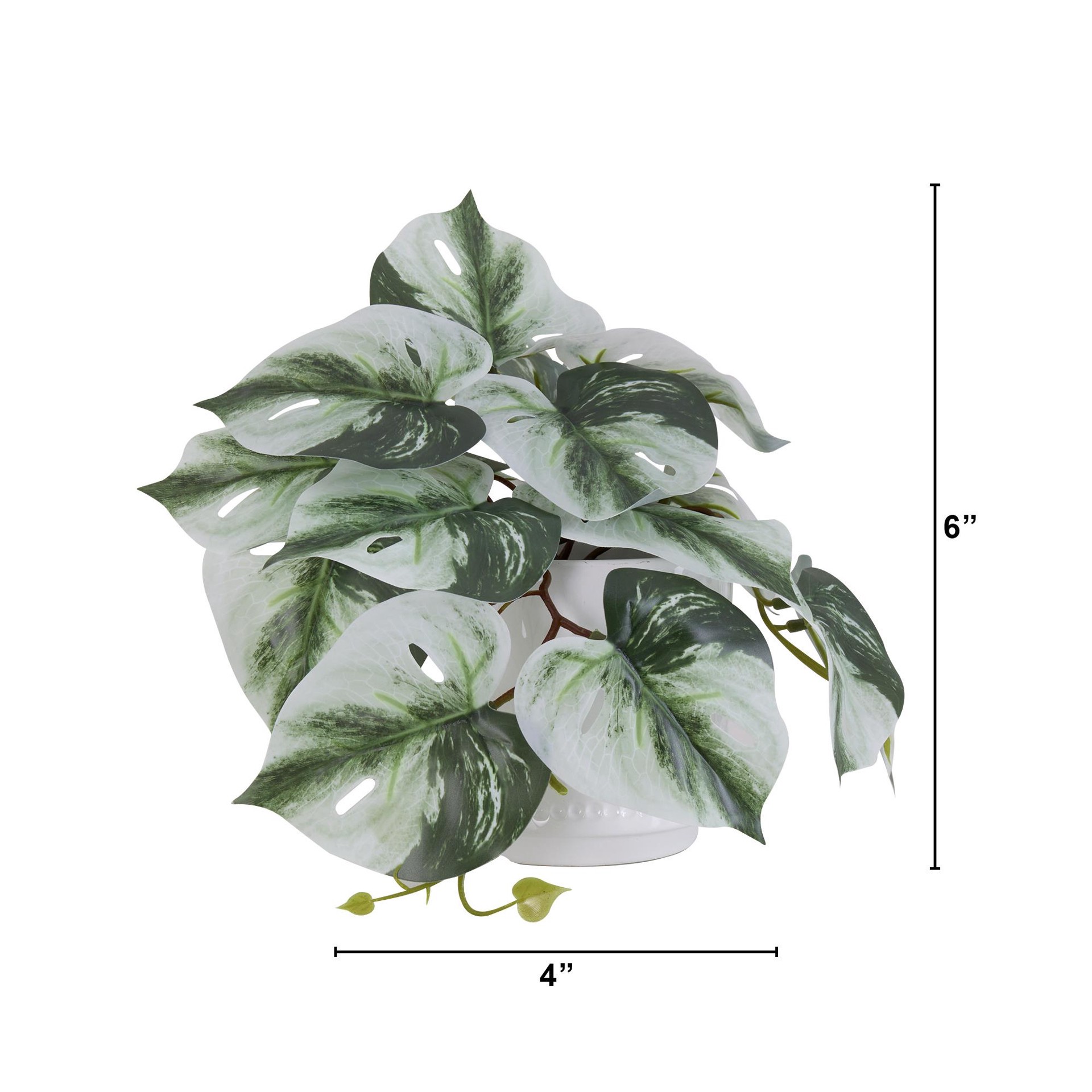 slide 6 of 6, Nearly Natural 6-in Green Indoor Desktop Mixed greenery Artificial plant, 1 ct