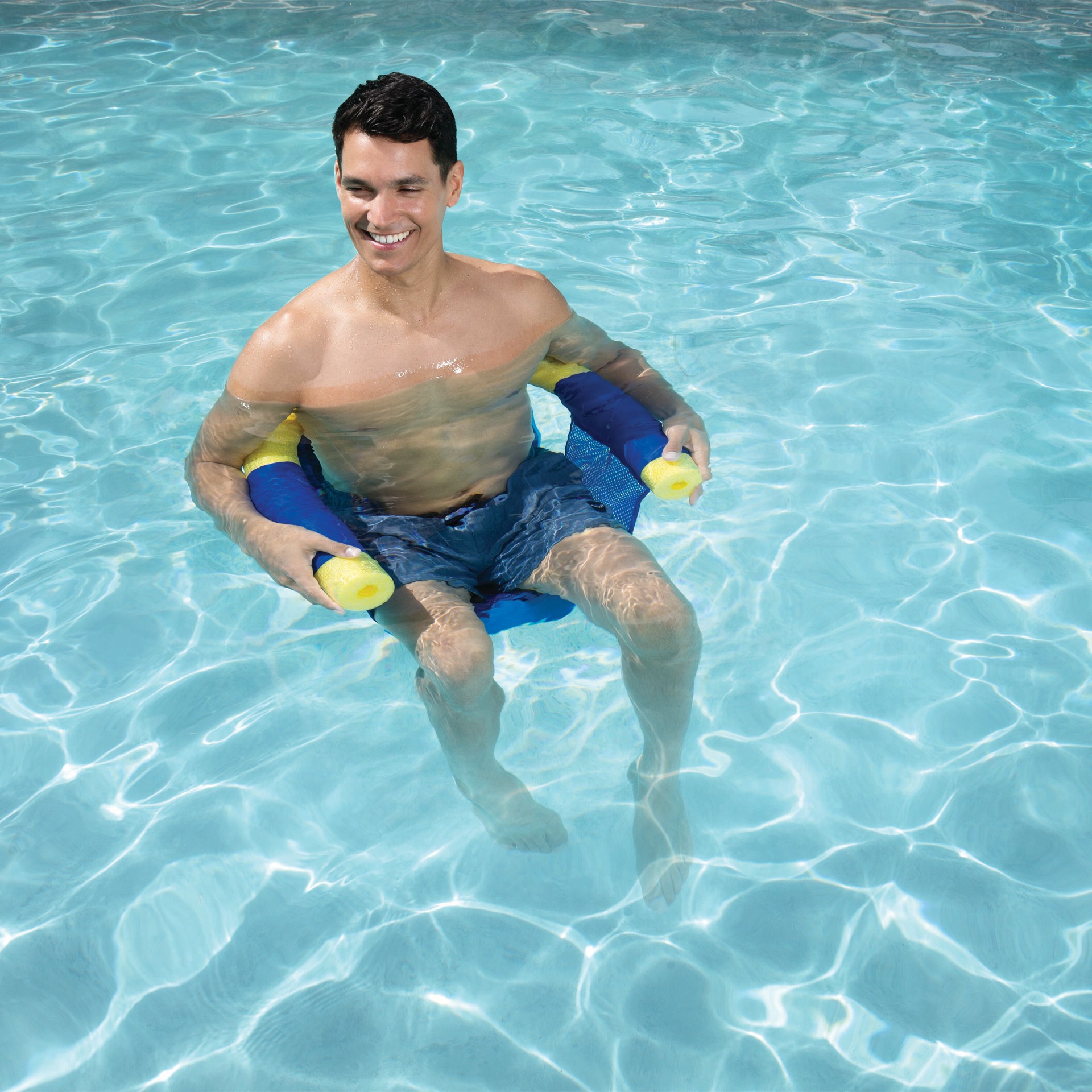 slide 2 of 3, SwimWays 12-in x 3-in 1 -Seat Blue Noodle chair, 1 ct