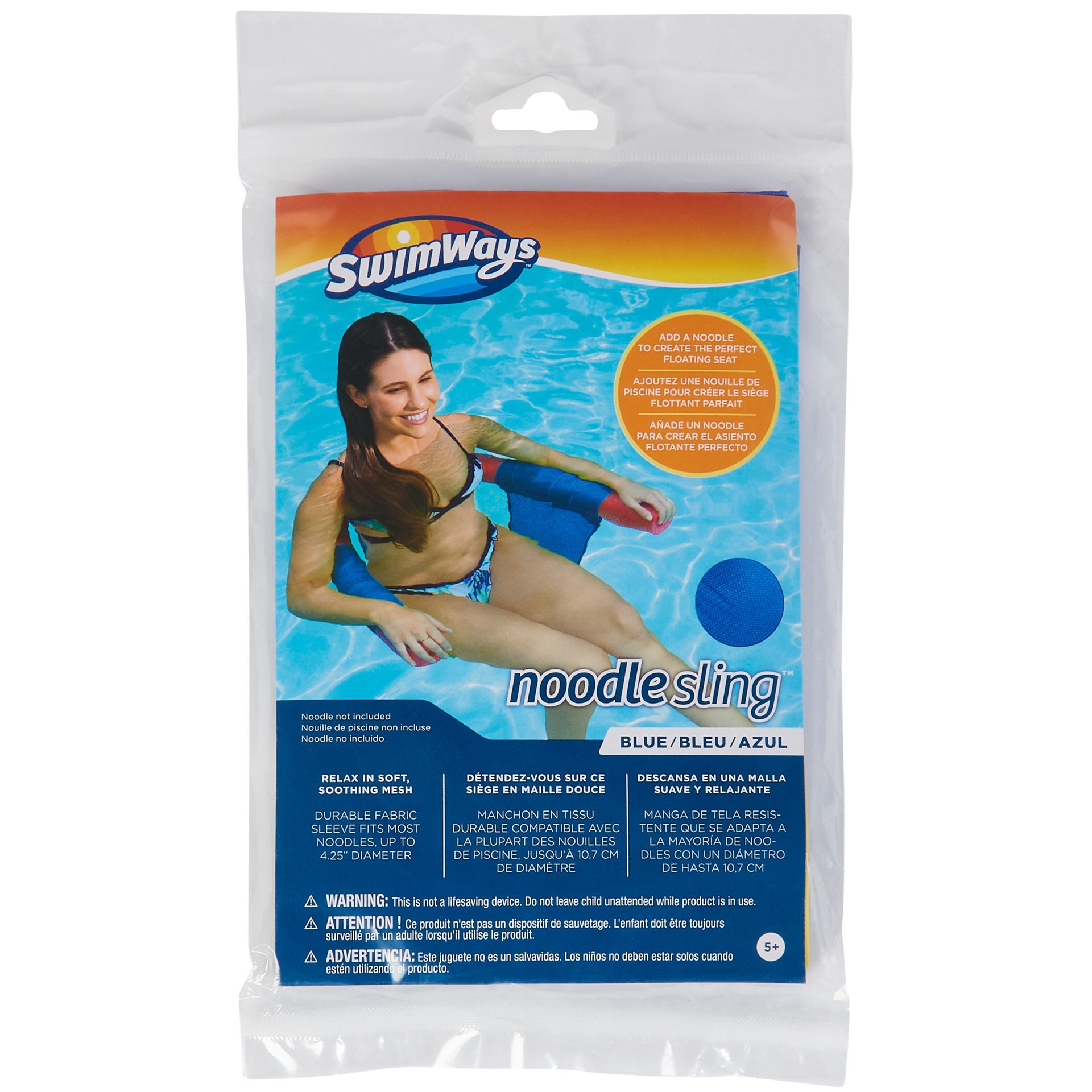 slide 3 of 3, SwimWays 12-in x 3-in 1 -Seat Blue Noodle chair, 1 ct