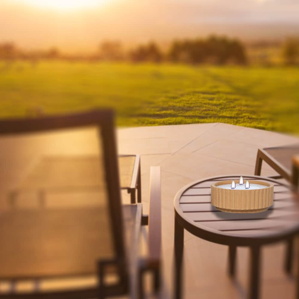 slide 5 of 6, allen + roth 2 -Wick terracotta Tabletop Citronella Candle, 1 ct