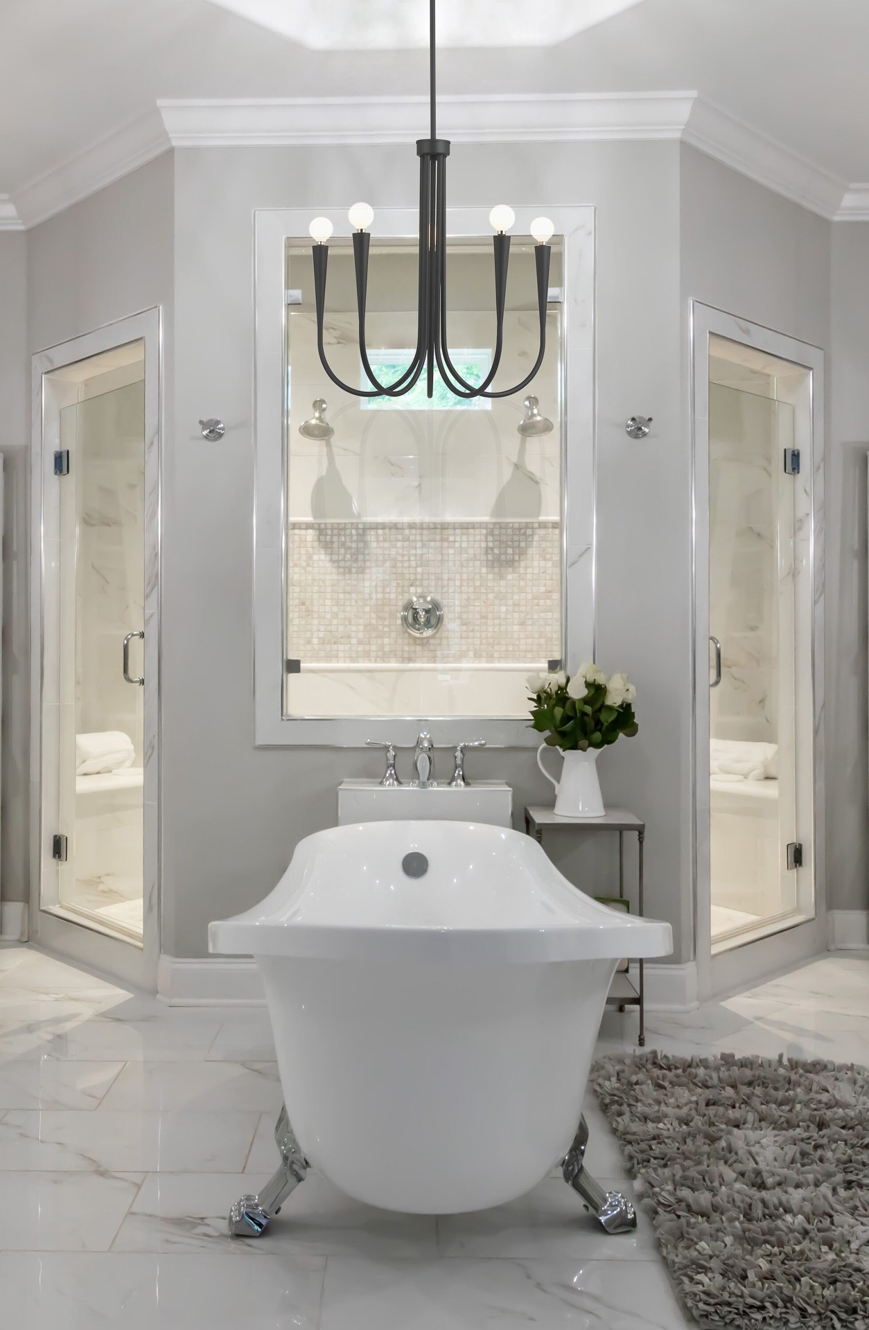 slide 4 of 6, Origin 21 TRENTON 5 -Light Matte Black Modern/contemporary Bare bulb For Use in Bedrooms, Dining Rooms, Foyers, Kitchens, Living Rooms Chandelier, 1 ct