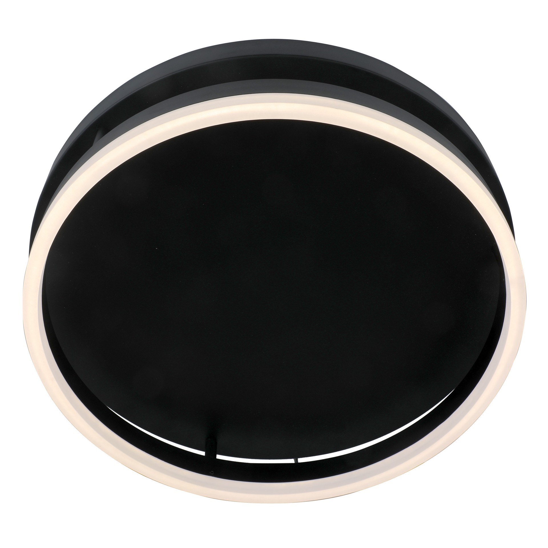 slide 5 of 6, Origin 21 BROOKLYN 16.3-in Matte Black Integrated LED Flush Mount Light, 1 ct