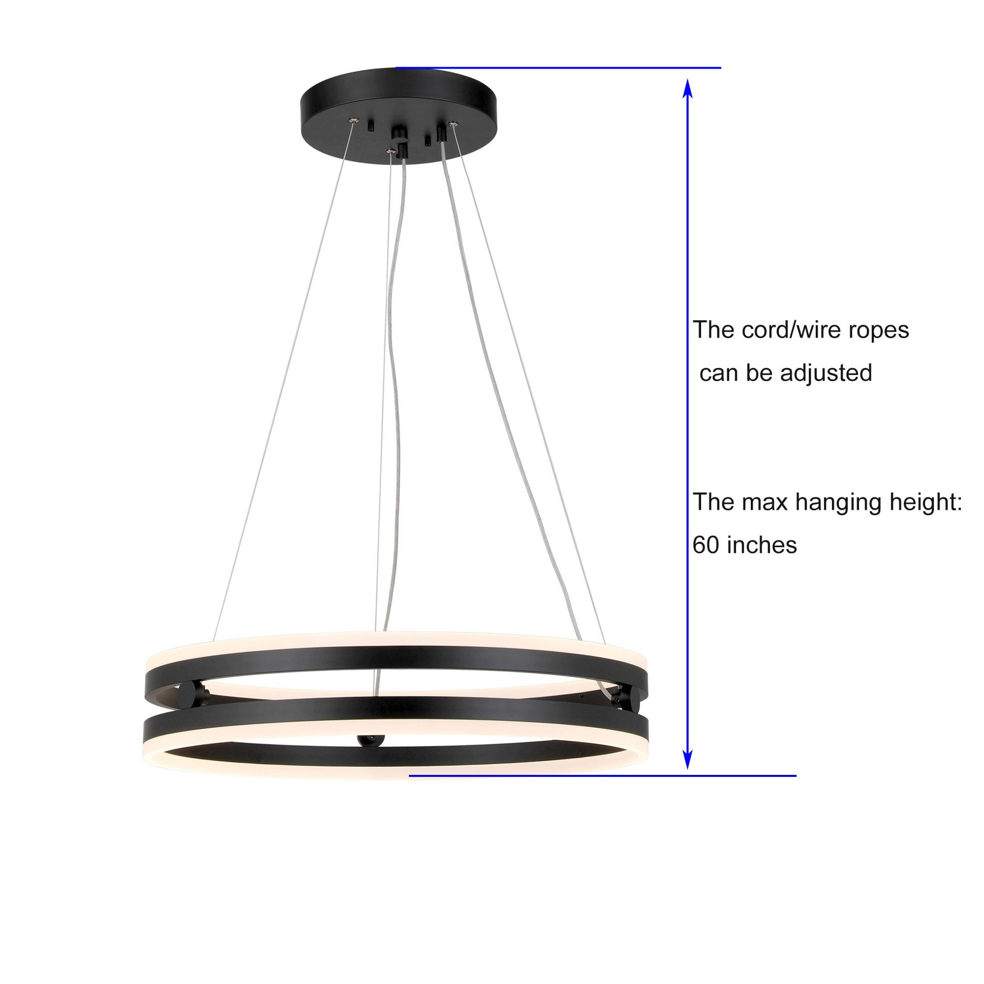 slide 6 of 6, Origin 21 BROOKLYN Matte Black Modern/contemporary Integrated LED For Use in Bathrooms, Bedrooms, Dining Rooms, Foyers, Kitchens, Living Rooms Chandelier, 1 ct