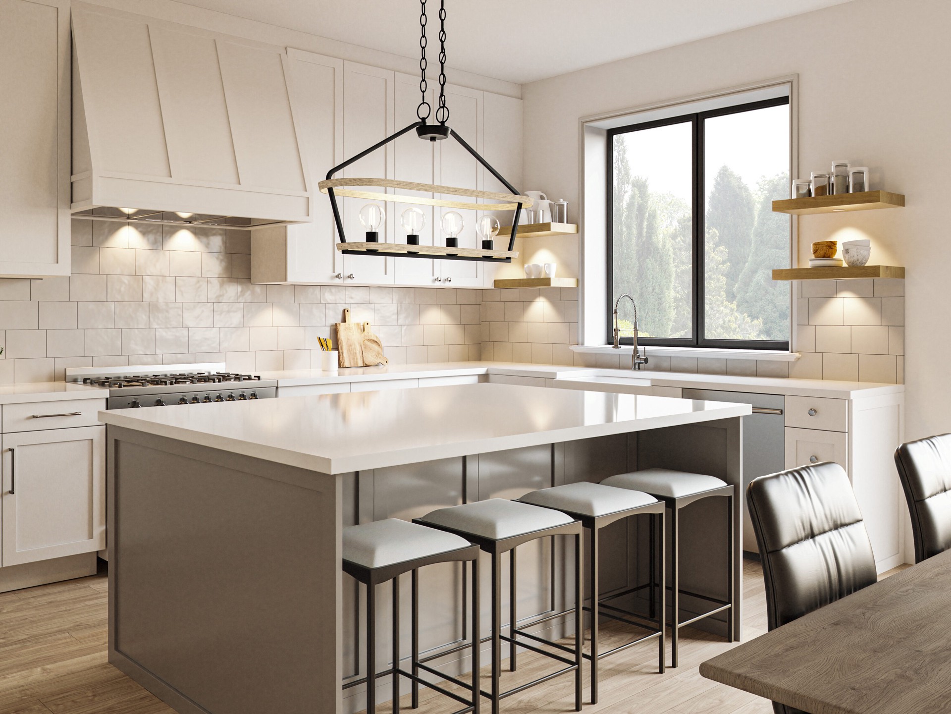 slide 4 of 6, Quoizel Sumpter 4 -Light Matte Black Farmhouse Cage For Use in Bedrooms, Dining Rooms, Foyers, Kitchens, Living Rooms Chandelier, 1 ct