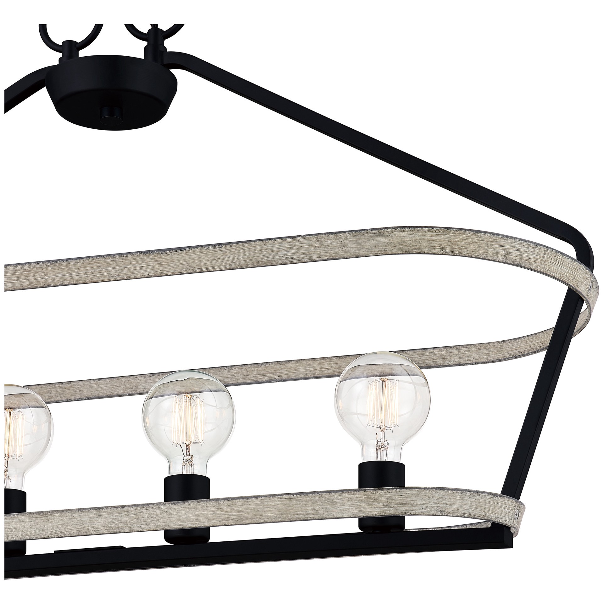 slide 5 of 6, Quoizel Sumpter 4 -Light Matte Black Farmhouse Cage For Use in Bedrooms, Dining Rooms, Foyers, Kitchens, Living Rooms Chandelier, 1 ct