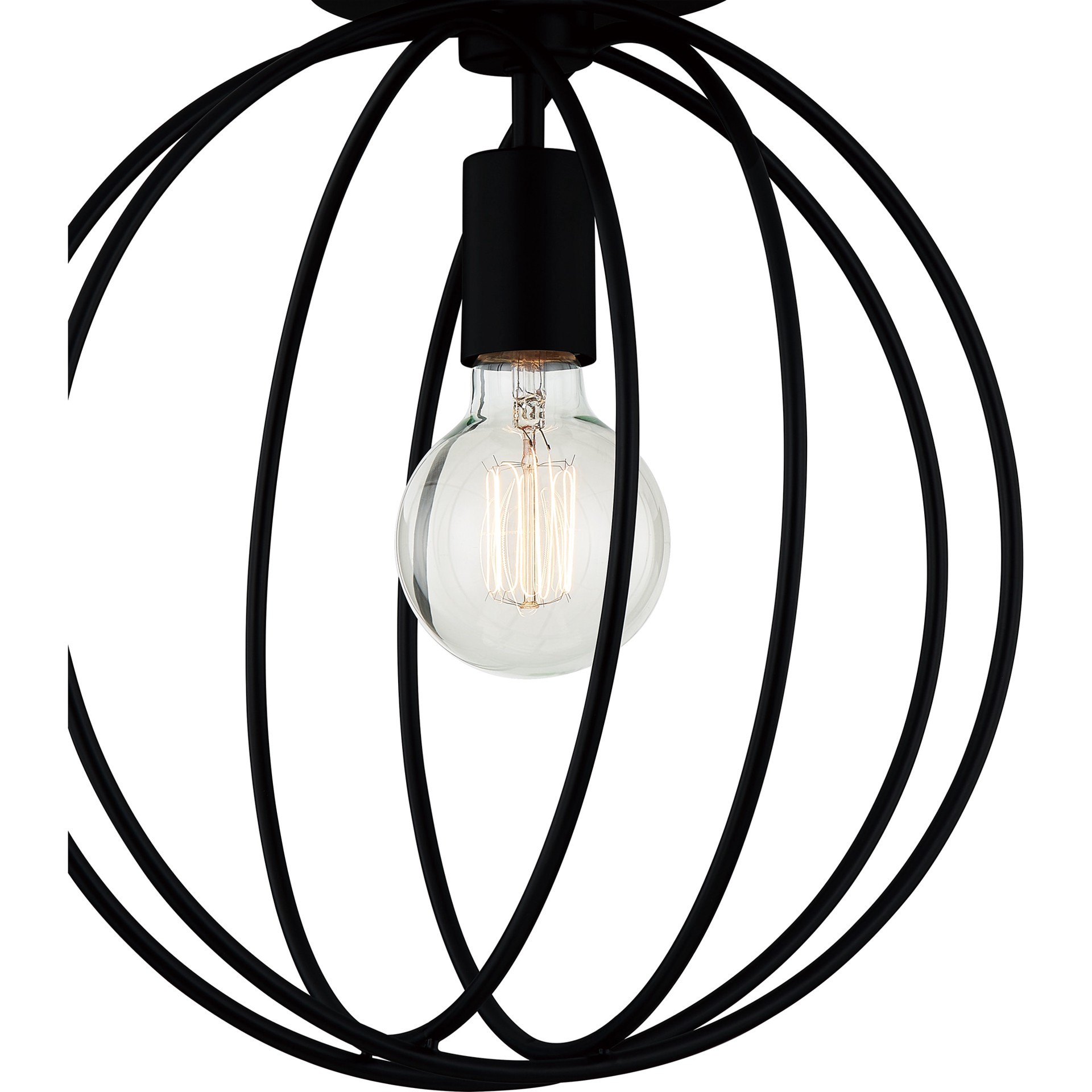 slide 5 of 6, Quoizel Ellerbrooke 1 -Light 12-in Matte Black Flush Mount Light, 1 ct