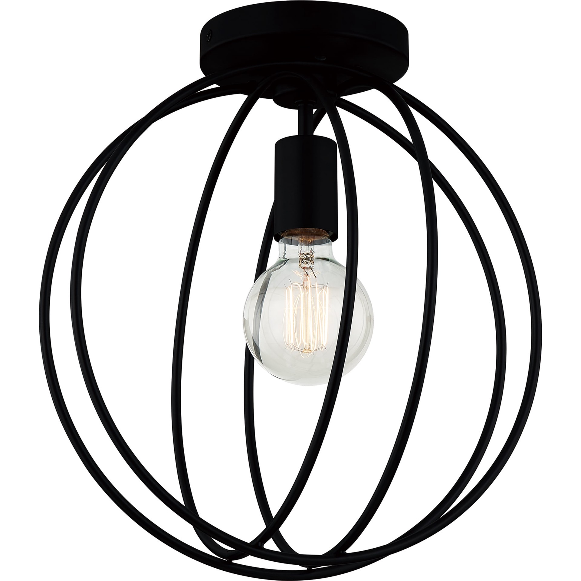 slide 6 of 6, Quoizel Ellerbrooke 1 -Light 12-in Matte Black Flush Mount Light, 1 ct