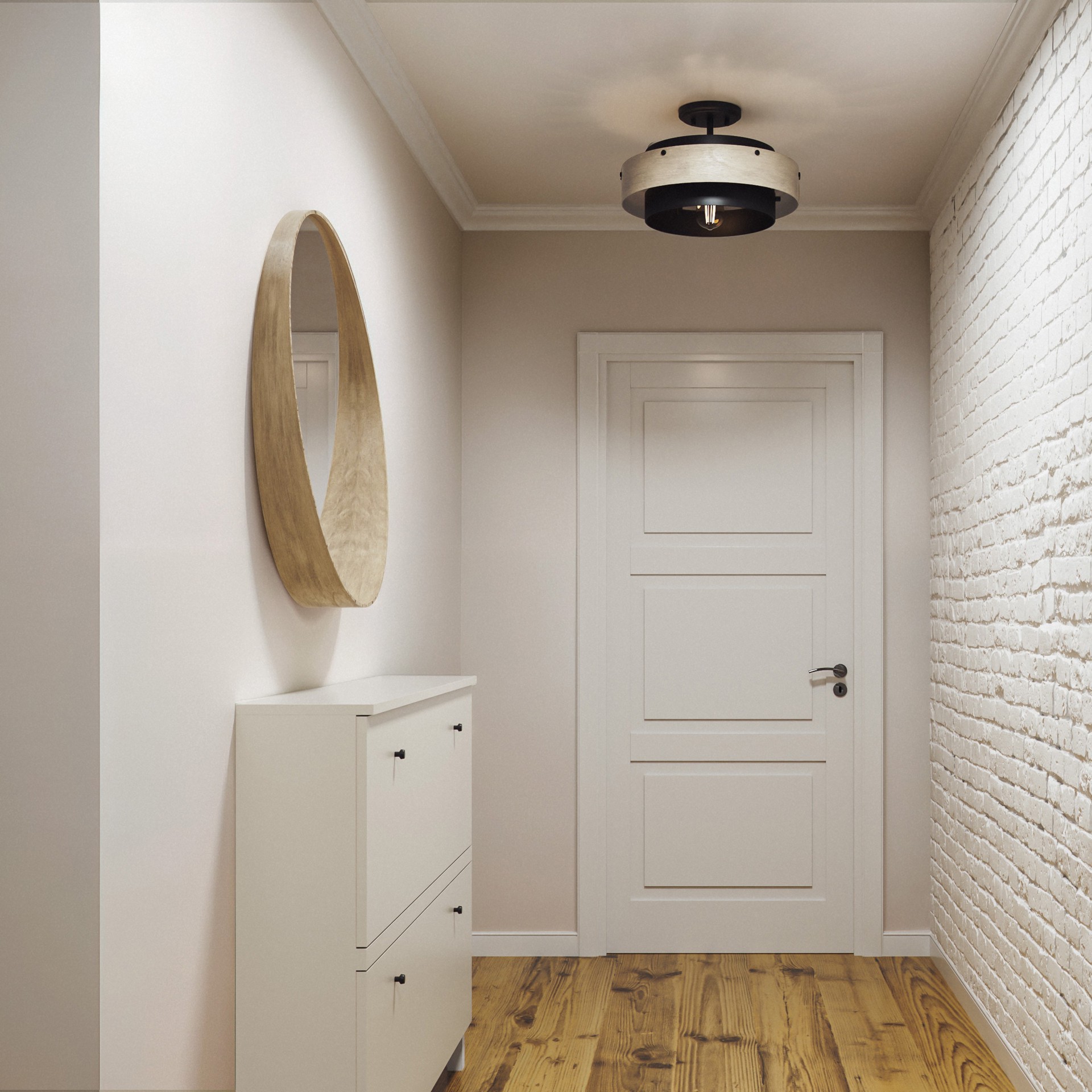 slide 4 of 6, Quoizel Ainsley 1 -Light 14.13-in Matte Black Semi Flush Mount Light, 1 ct