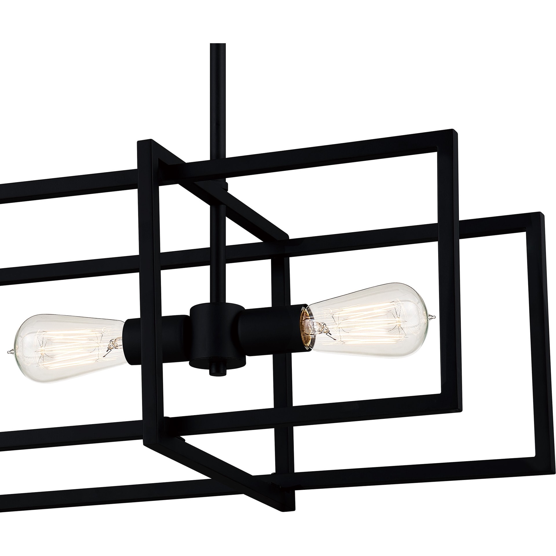 slide 5 of 6, Quoizel Renford 4 -Light Matte Black Transitional Cage For Use in Bedrooms, Dining Rooms, Foyers, Kitchens, Living Rooms Chandelier, 1 ct