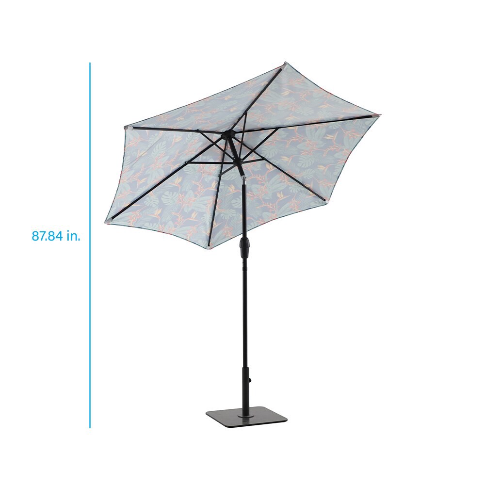 slide 2 of 6, Style Selections 7.5-ft Tropical Leaves Market Patio Umbrella, 1 ct