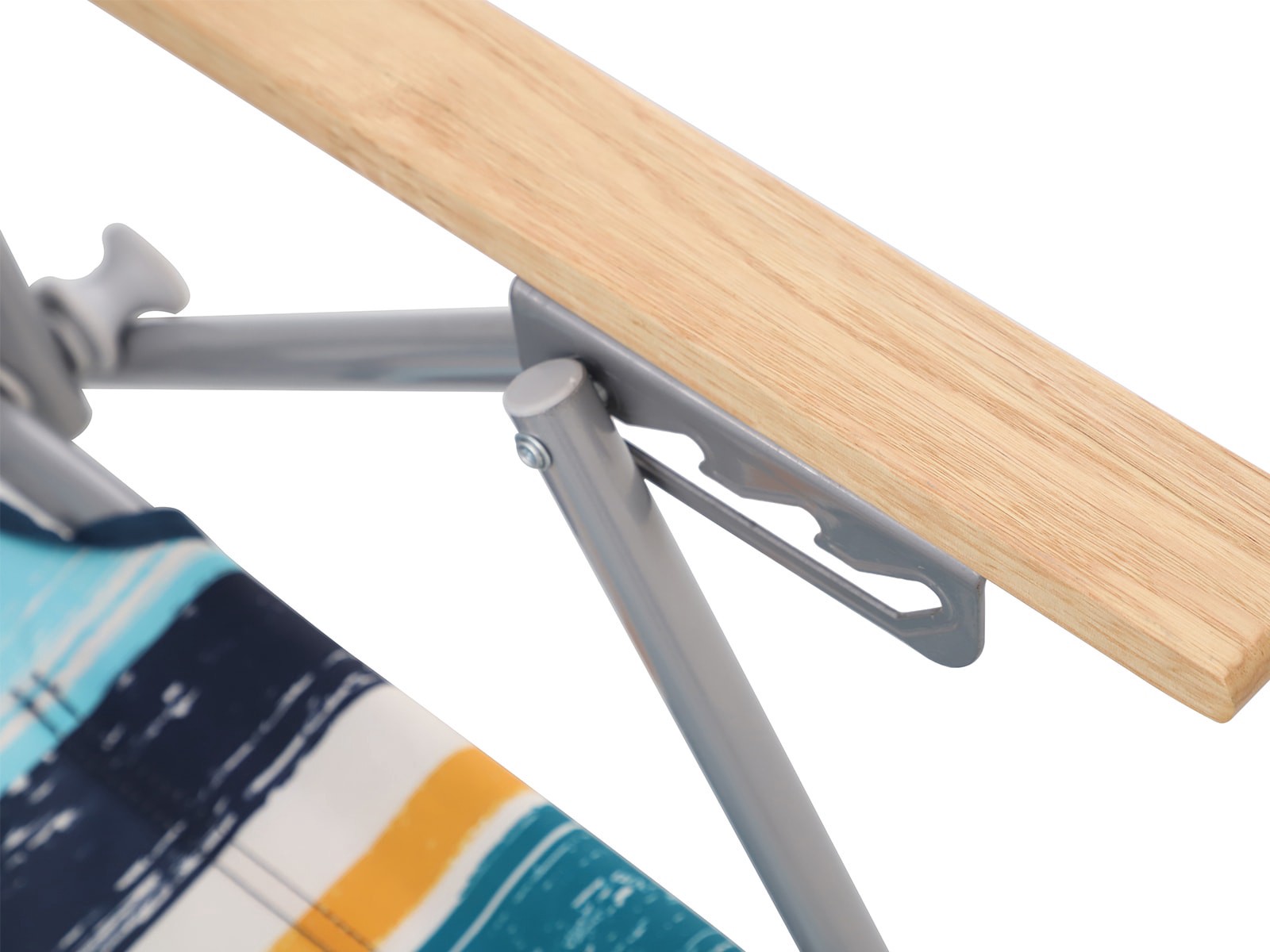 slide 5 of 6, Style Selections Polyester Silver Powder Coat Folding Beach (Adjustable and Carrying Strap/Handle Included), 1 ct