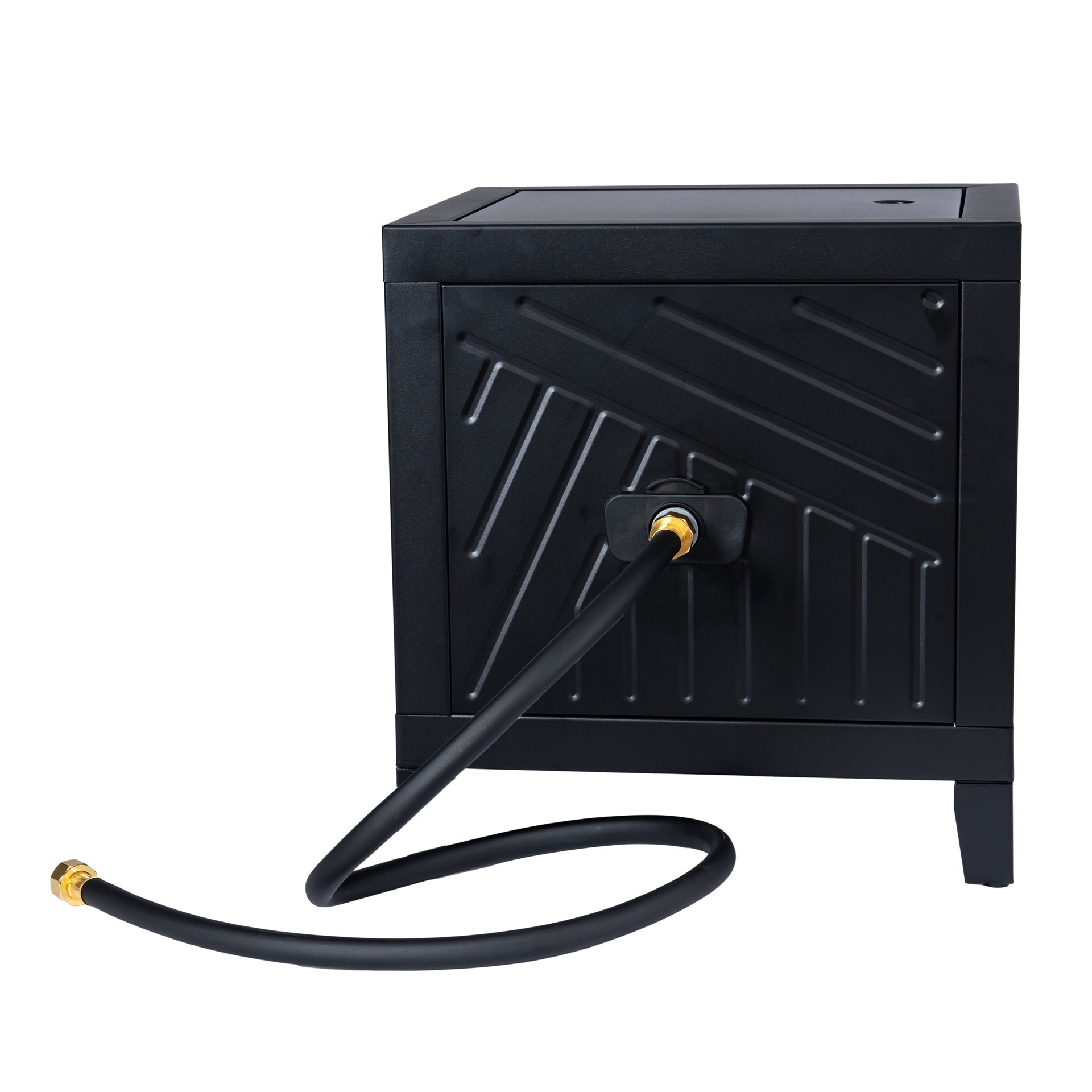 slide 4 of 6, Style Selections Black Steel 100-ft Container Hose Reel, 1 ct