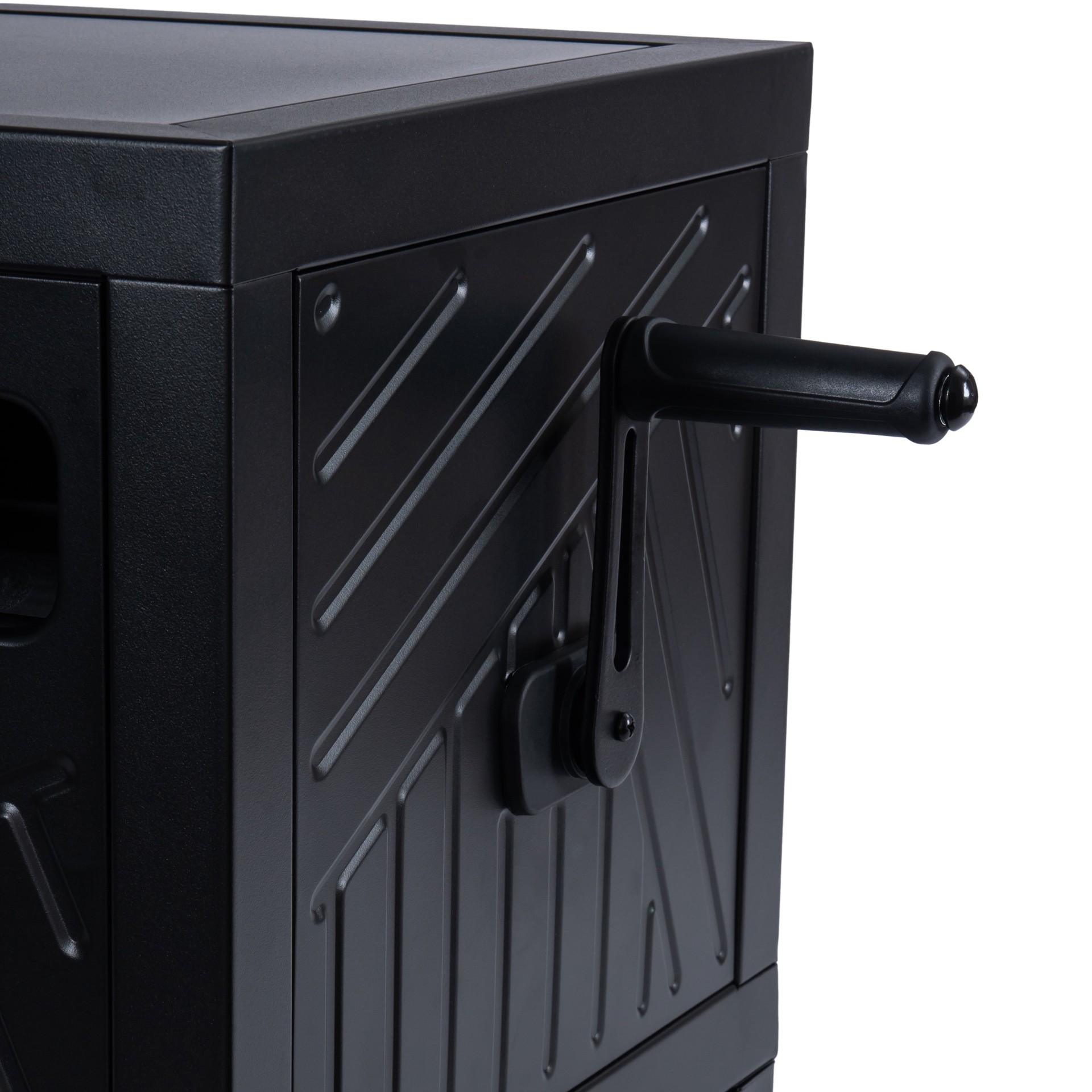 slide 5 of 6, Style Selections Black Steel 100-ft Container Hose Reel, 1 ct