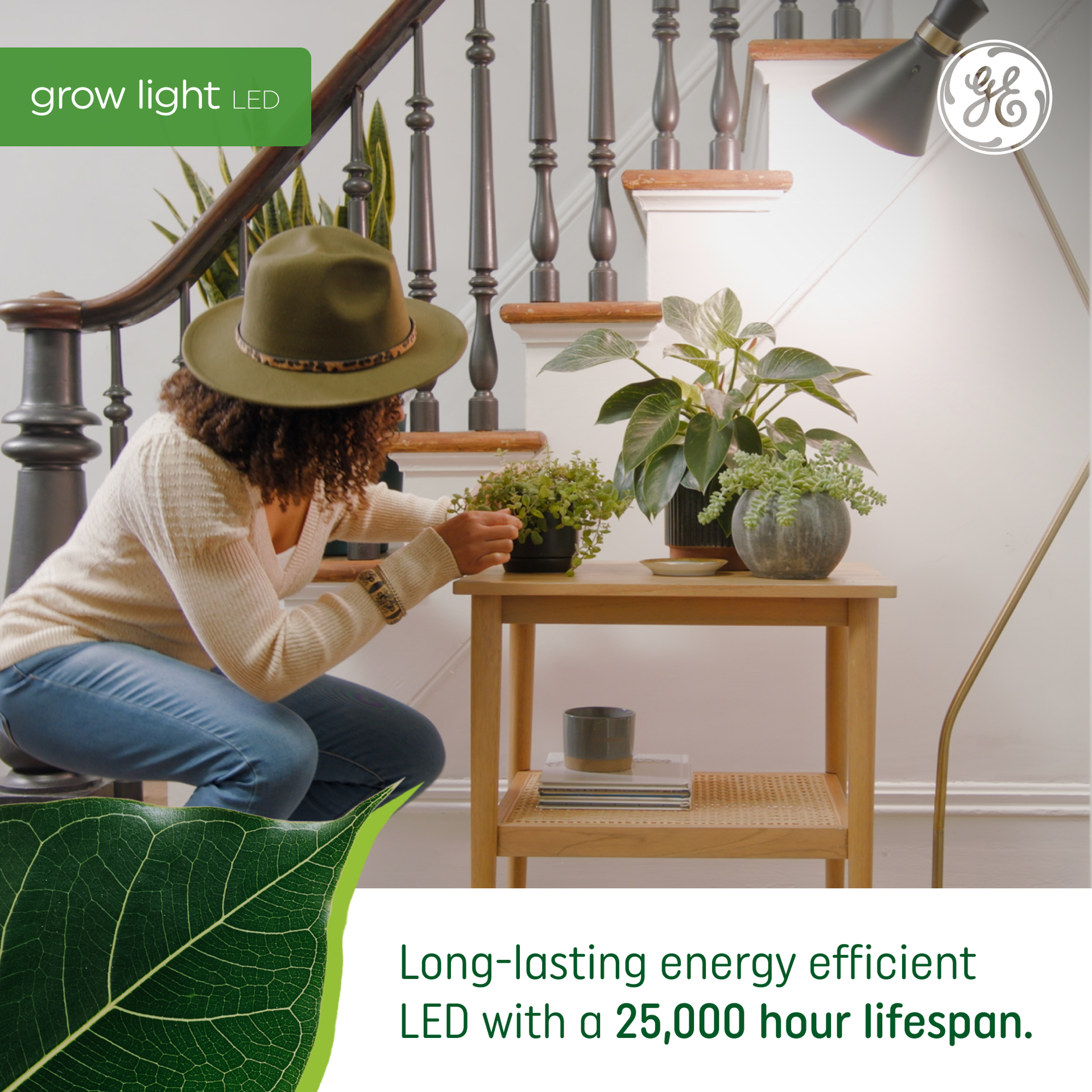 slide 5 of 6, GE Grow: Seeds Greens 9 -Watt EQ BR30 Balanced spectrum Medium base (E-26) LED Grow Light Bulb, 1 ct