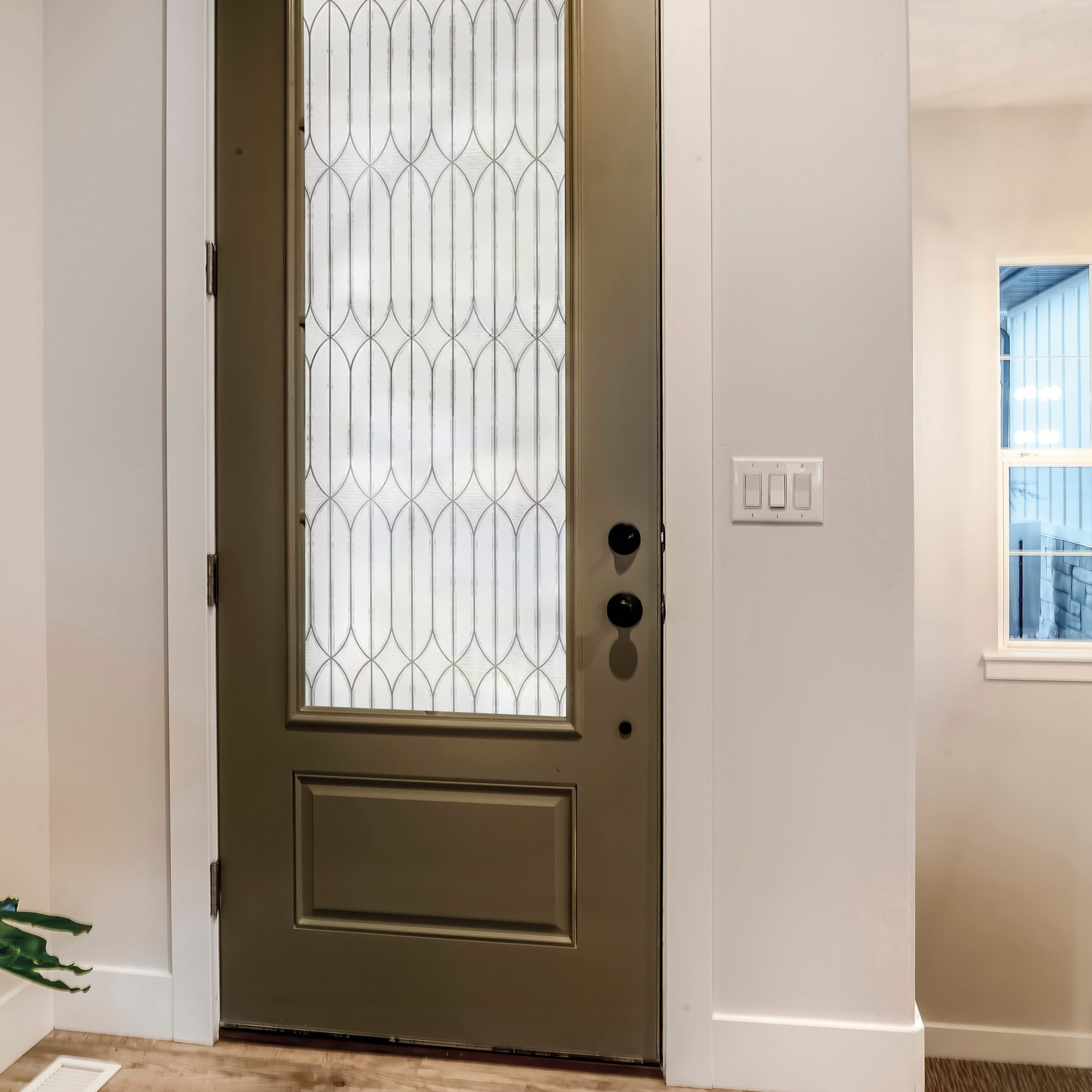 slide 2 of 6, Style Selections Geometric Arches 24-in x 36-in Privacy Decorative Window Film, 1 ct