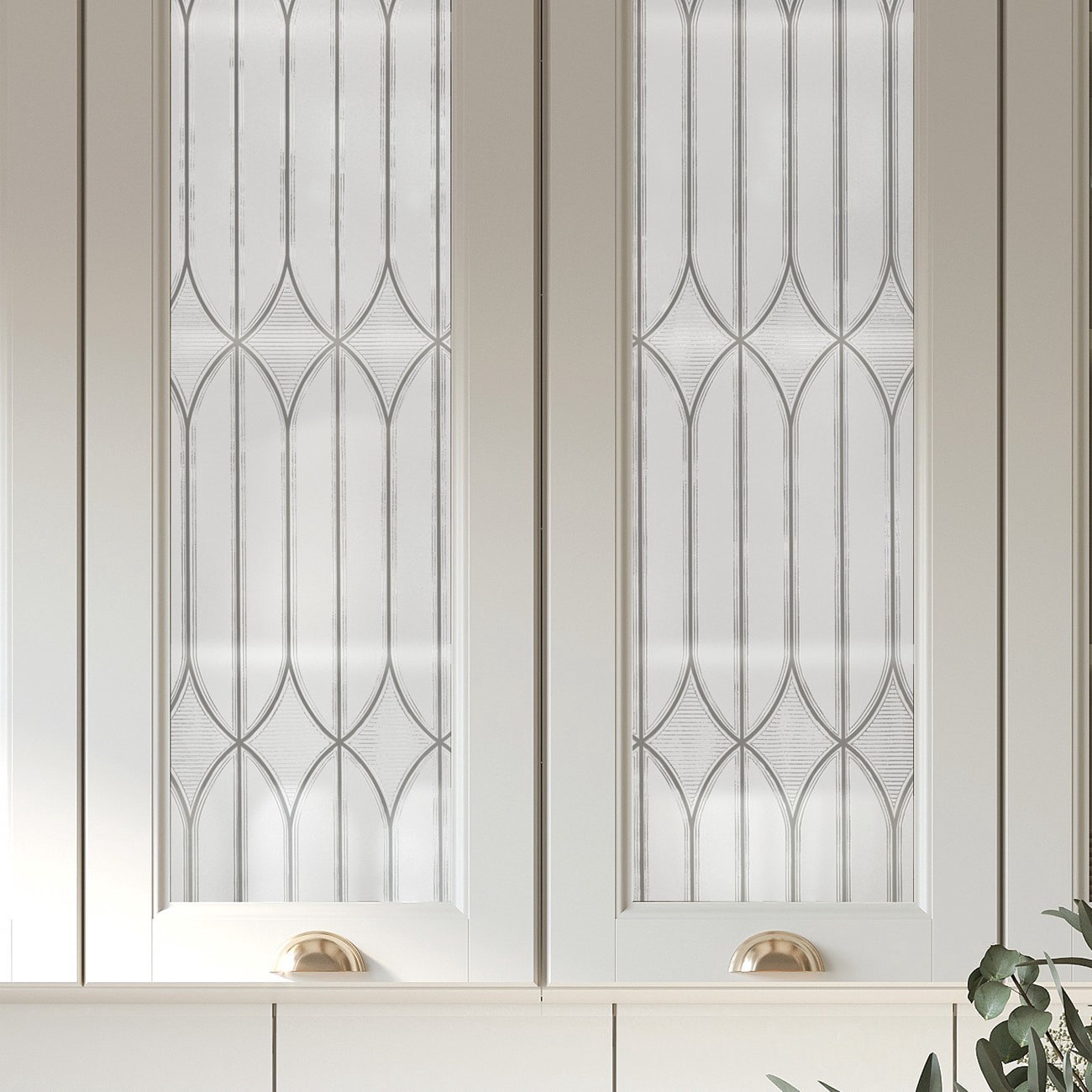 slide 3 of 6, Style Selections Geometric Arches 24-in x 36-in Privacy Decorative Window Film, 1 ct