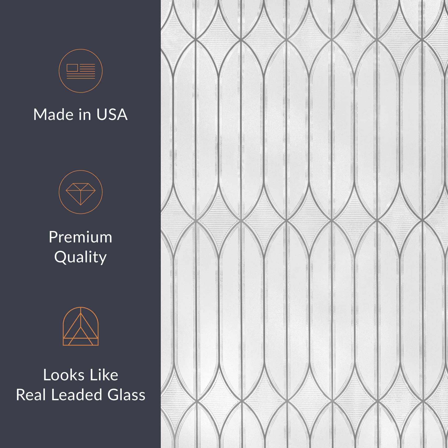 slide 6 of 6, Style Selections Geometric Arches 24-in x 36-in Privacy Decorative Window Film, 1 ct