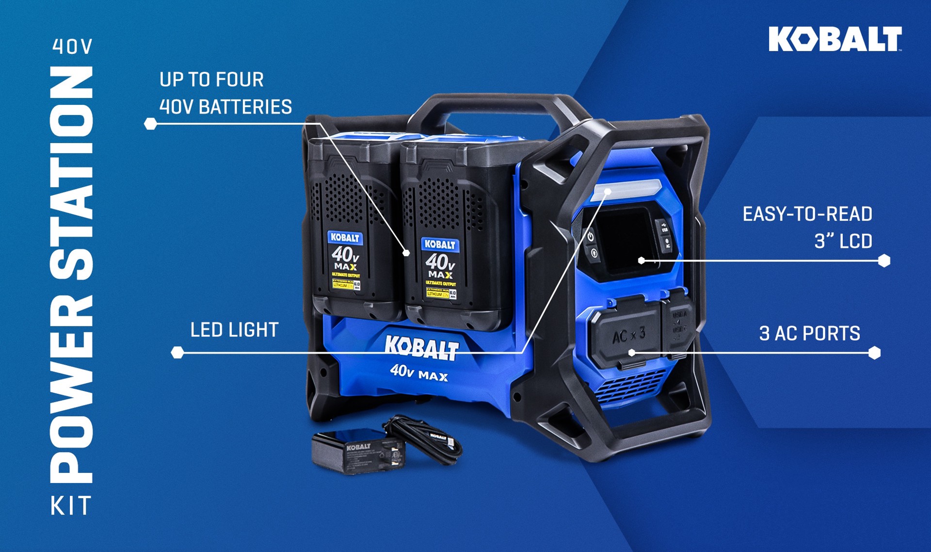 slide 2 of 6, Kobalt K40 1800 -Watts Portable Power Station, 1 ct