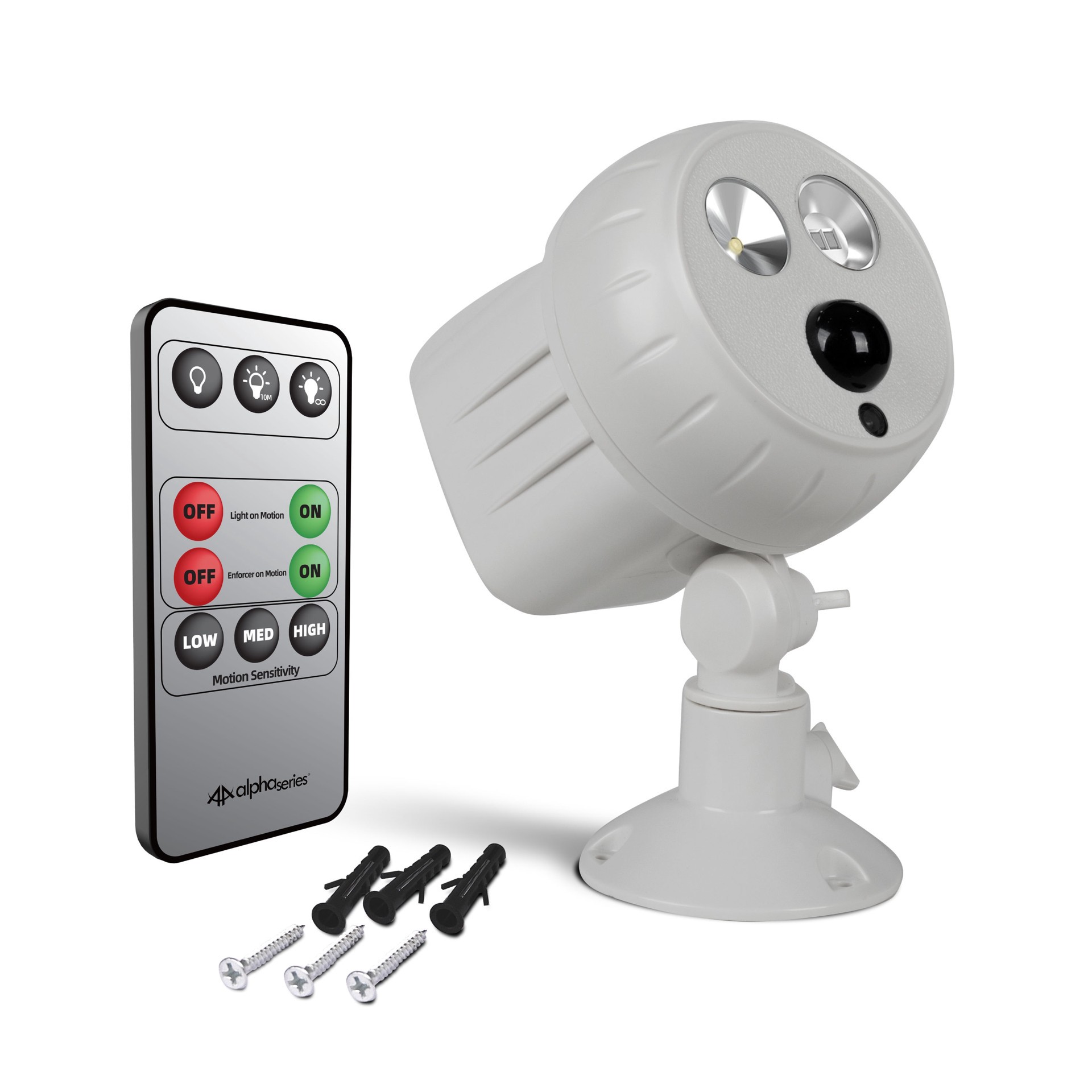 slide 1 of 5, Swann 120 -Degree 40 -Wattage Equivalent Battery-operated LED White 1 -Head Motion-Activated Flood Light with Timer, 1 ct