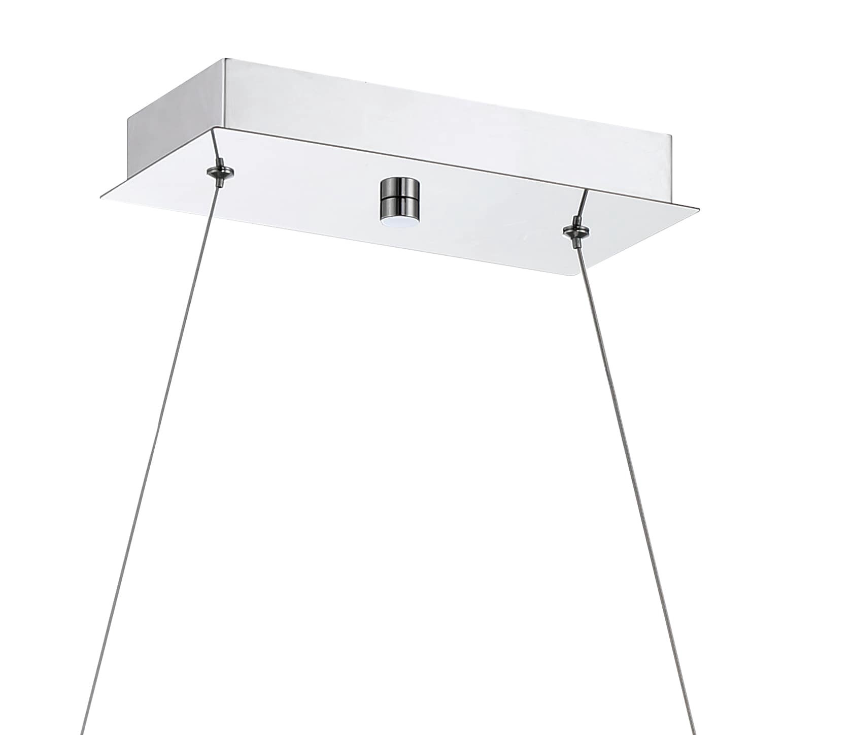 slide 3 of 6, allen + roth Aurelis 1 -Light Chrome Glam Clear glass Linear Integrated LED Large Hanging Pendant light, 1 ct