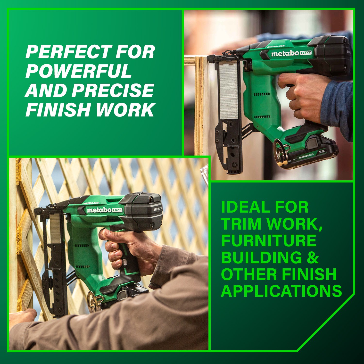 slide 3 of 6, Metabo HPT MultiVolt 18 -Gauge 1/4-in Narrow crown Finish Stapler ( Battery and Charger Included ), 1 ct