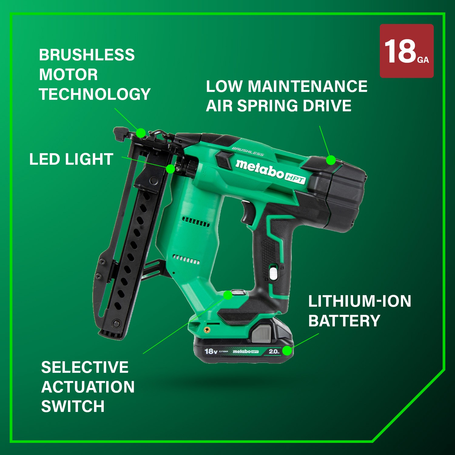 slide 4 of 6, Metabo HPT MultiVolt 18 -Gauge 1/4-in Narrow crown Finish Stapler ( Battery and Charger Included ), 1 ct