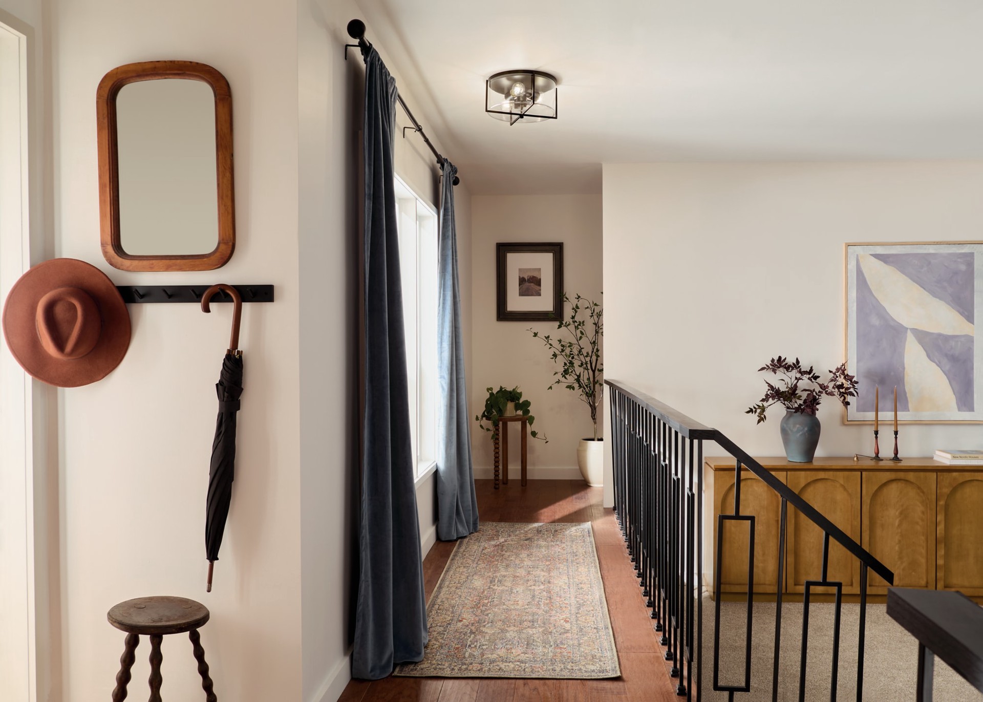 slide 6 of 6, Kichler Birk 3 -Light 14.13-in Matte Black Flush Mount Light, 1 ct