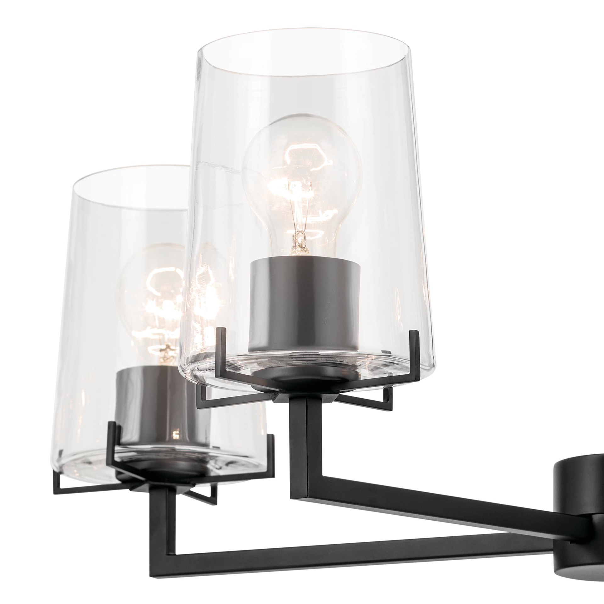 slide 6 of 6, Kichler Birk 5 -Light Black Farmhouse For Use in Bedrooms, Dining Rooms, Foyers, Kitchens, Living Rooms Chandelier, 1 ct