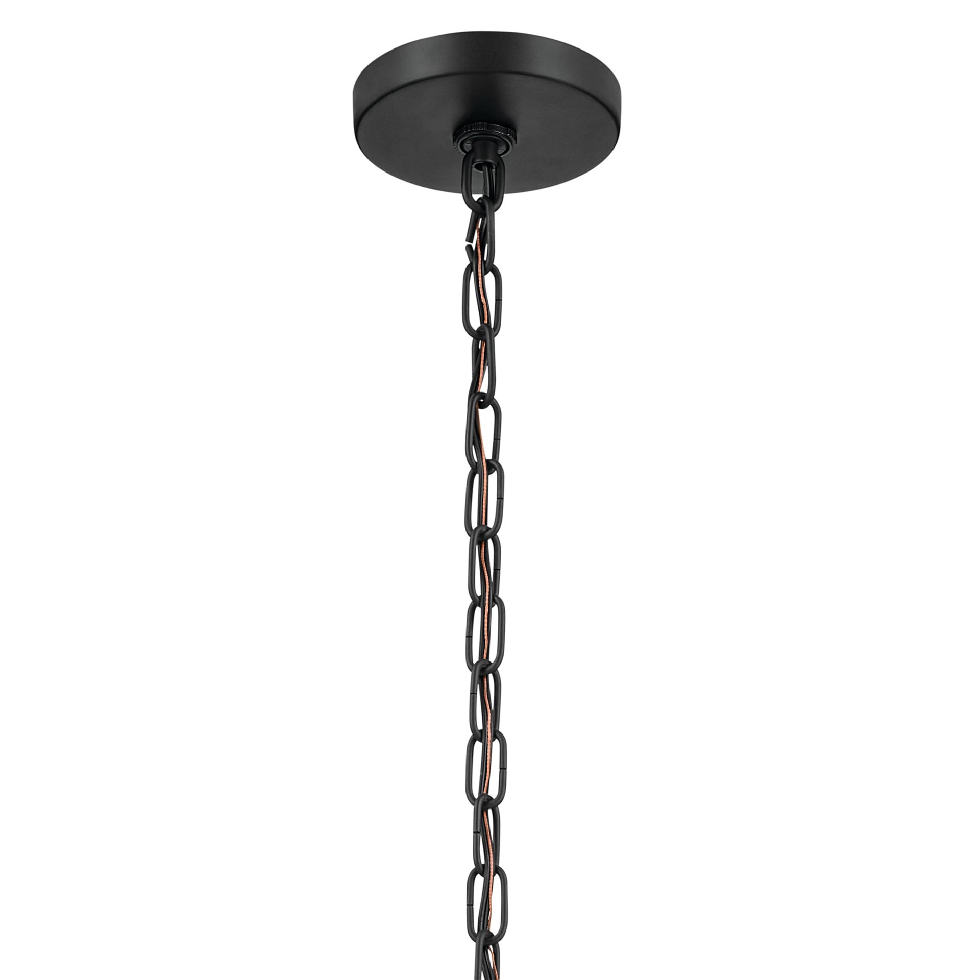 slide 5 of 6, Kichler Birk 5 -Light Black Farmhouse For Use in Bedrooms, Dining Rooms, Foyers, Kitchens, Living Rooms Chandelier, 1 ct