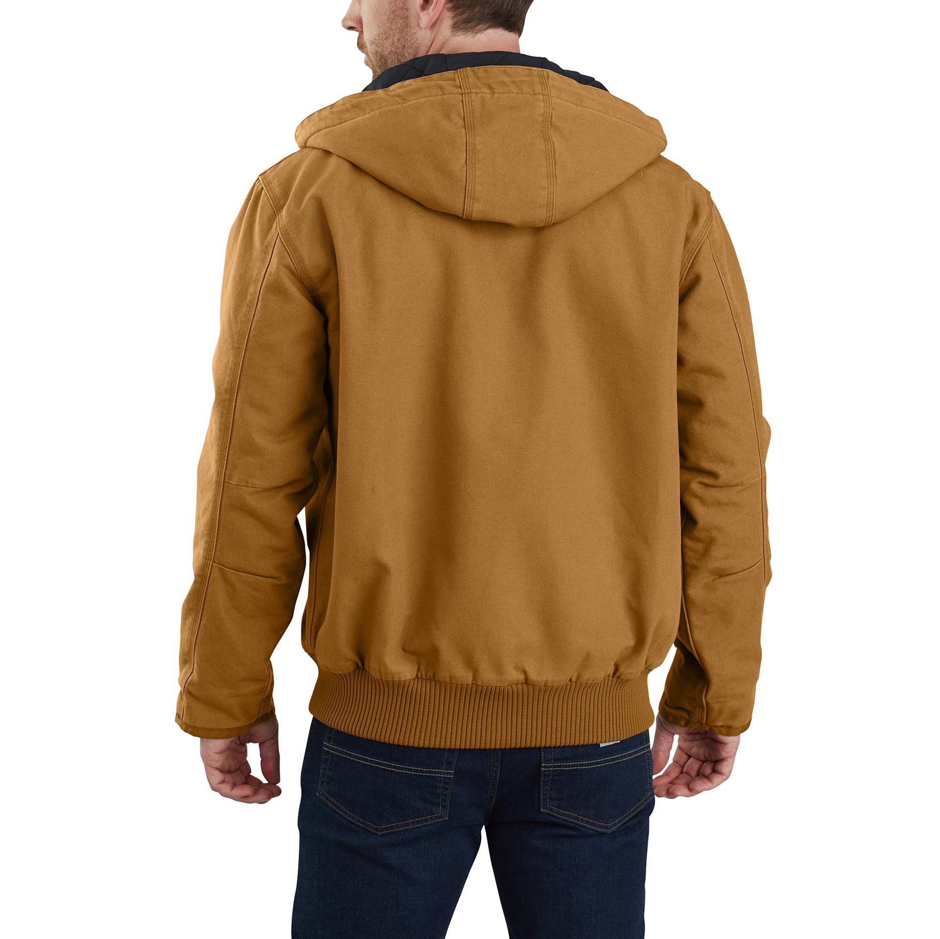 slide 2 of 6, Carhartt Men's Carhartt Brown Woven Hooded Insulated Work jacket ( Extra Large ), 1 ct