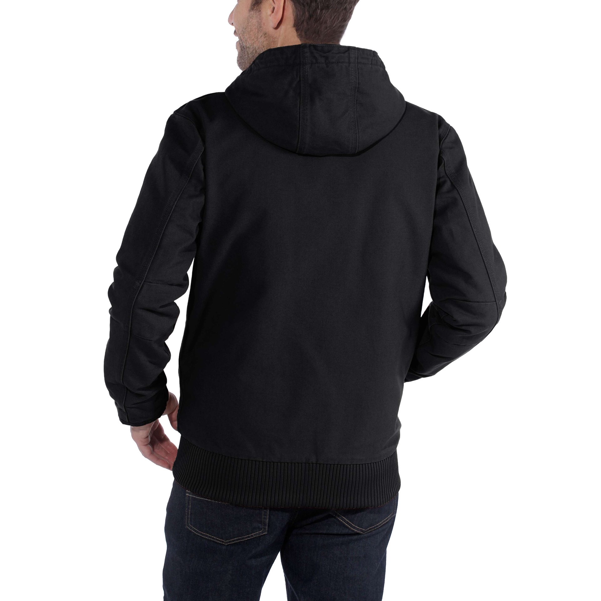 slide 3 of 5, Carhartt Men's Black Woven Hooded Insulated Work jacket ( Extra Large ), 1 ct