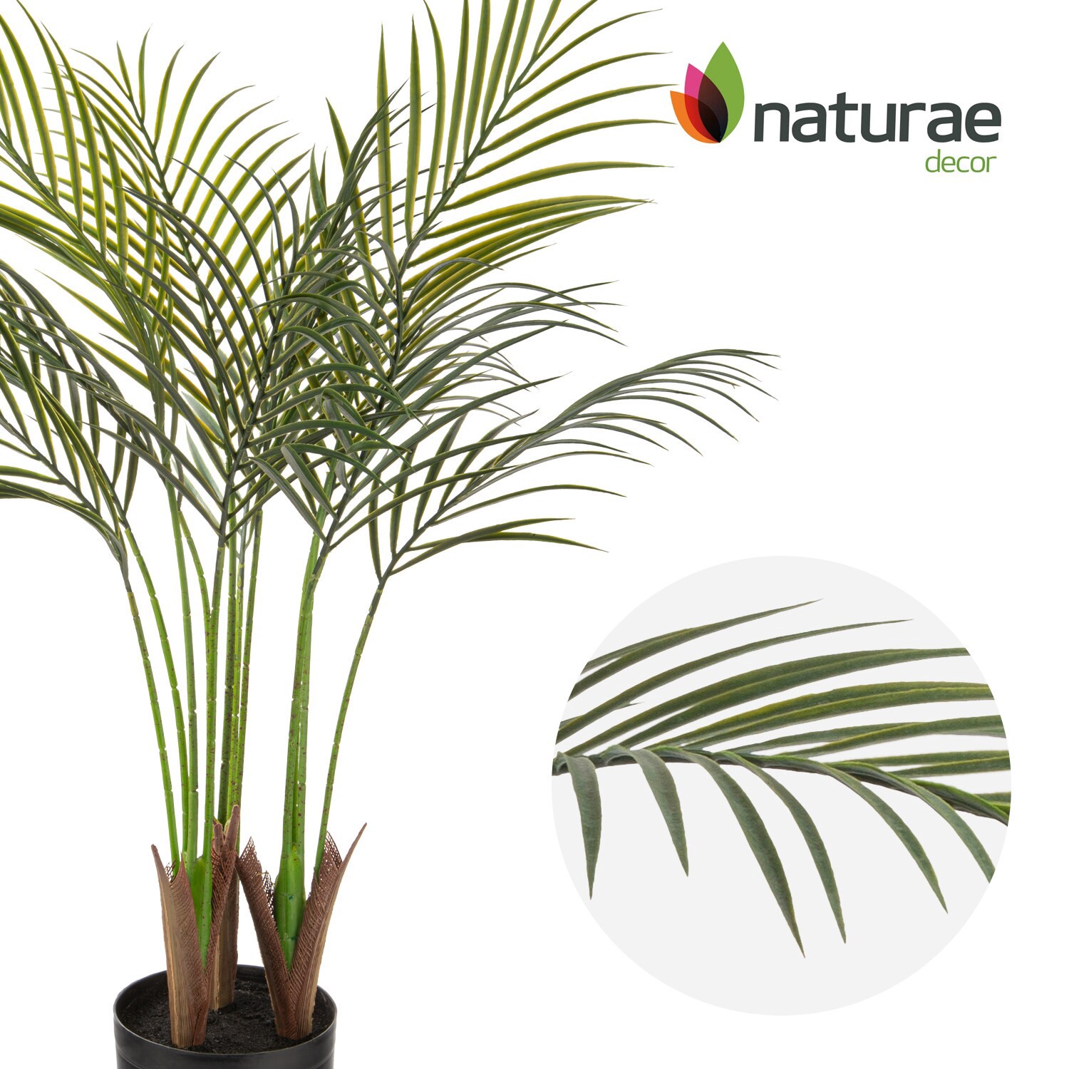 slide 2 of 6, naturae decor 47-in Green Indoor/Outdoor Floor Areca Artificial tree, 1 ct