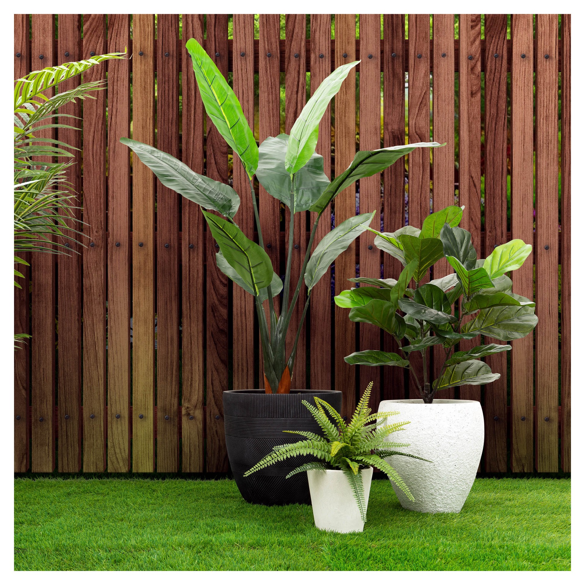 slide 5 of 6, naturae decor 45-in Green Indoor/Outdoor Floor Bird of Paradise Artificial tree, 1 ct