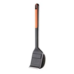 Mr. Bar-B-Q Powered by Scrub Daddy Polyester Grill Brush 17-in Plastic Handle with Scraper Blade