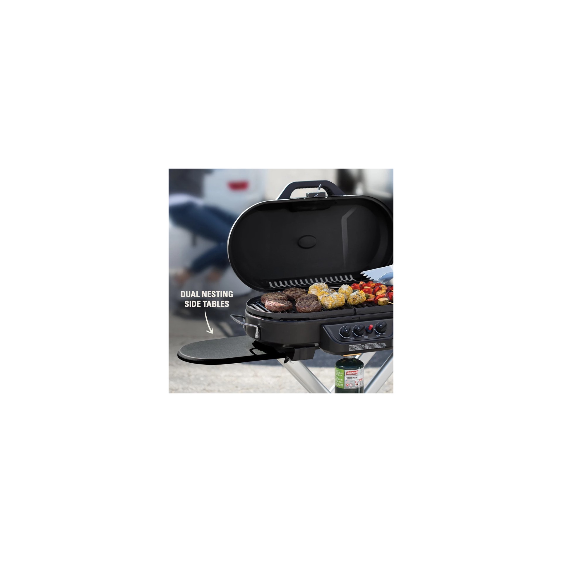 slide 6 of 6, Coleman 285-Sq. in Red Portable Liquid propane Grill, 1 ct